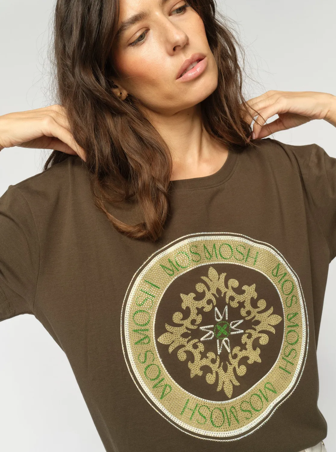 Mos Mosh MMJudd O-Neck T-Shirt Delicioso Print Bio-Baumwolle