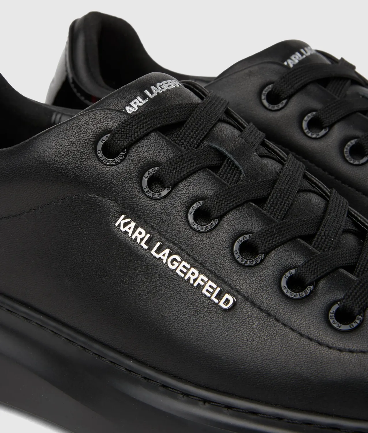 Karl Lagerfeld Ikon Kore Sneaker Leder Glanz-Akzente