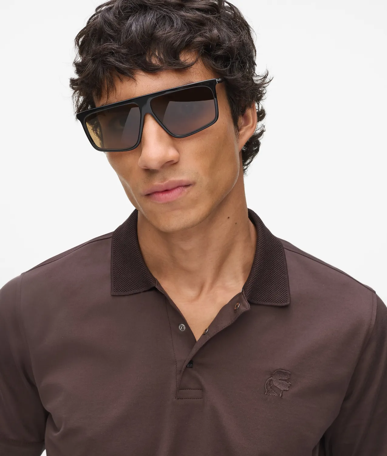 Karl Lagerfeld Polo Square Snap Button Kameo Herren
