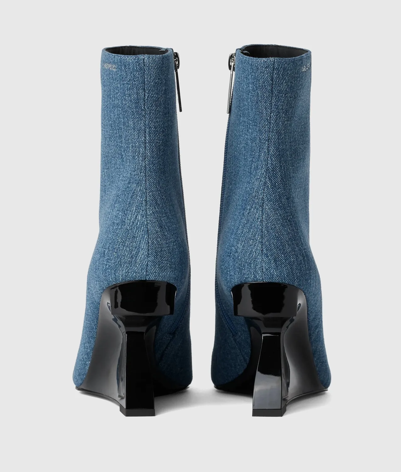 Karl Lagerfeld Waverely Denim Midi Boots Keilabsatz
