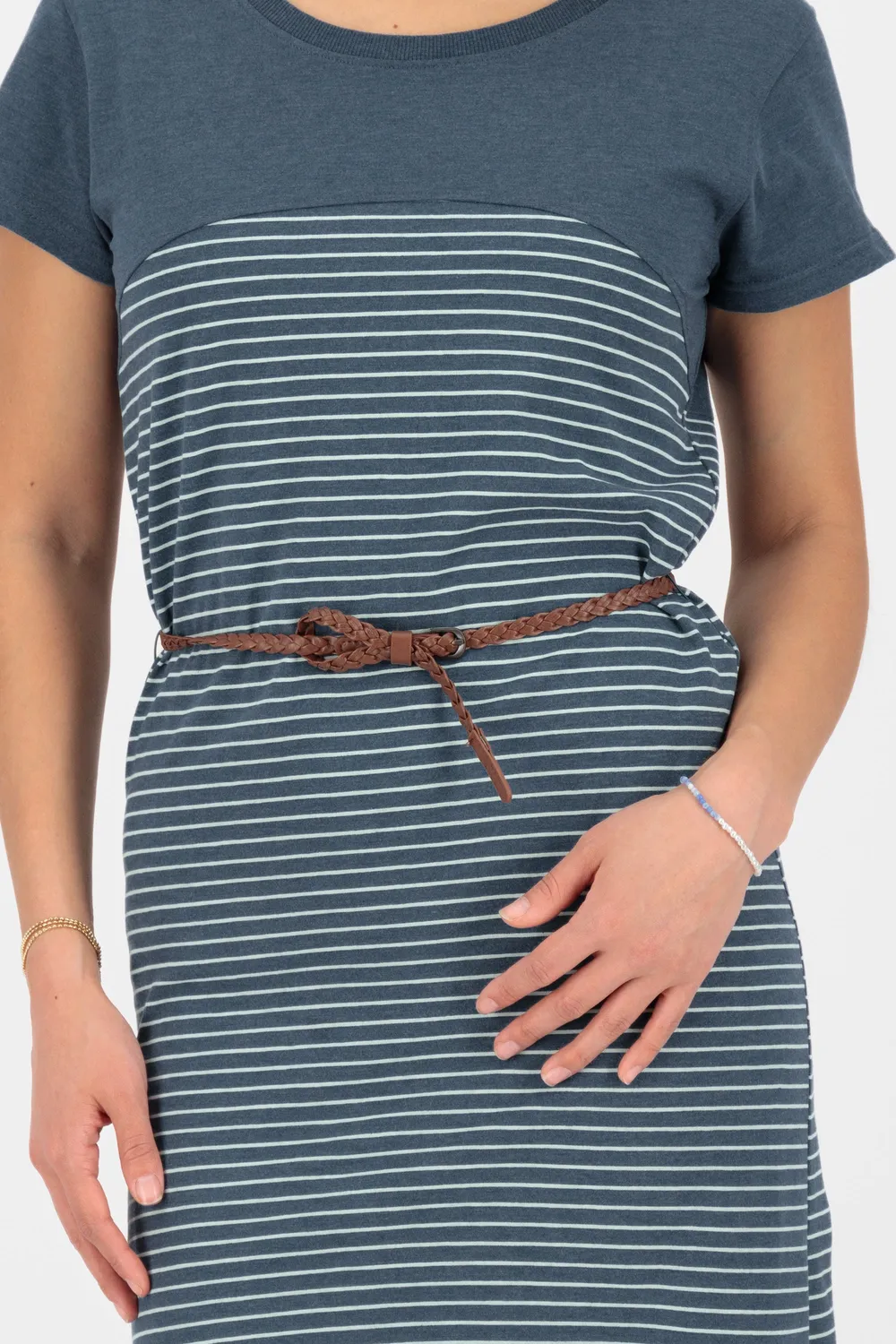 Alife & Kickin ClarinaAK Z Shirtkleid Dunkelblau Streifen