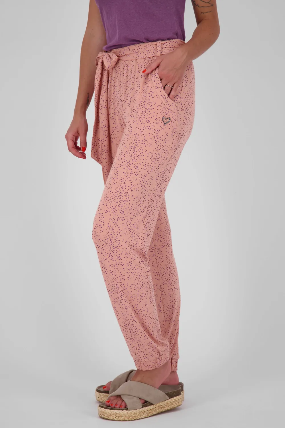 Alife & Kickin AliceAK B Stoffhose rosa Alloverprint