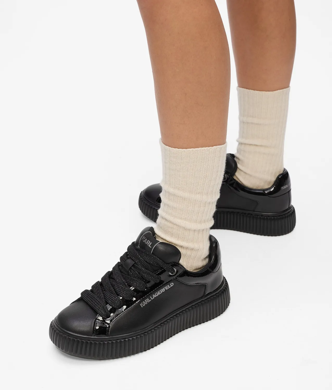 Karl Lagerfeld Kaprika Sneaker Damen Leder Schwarz