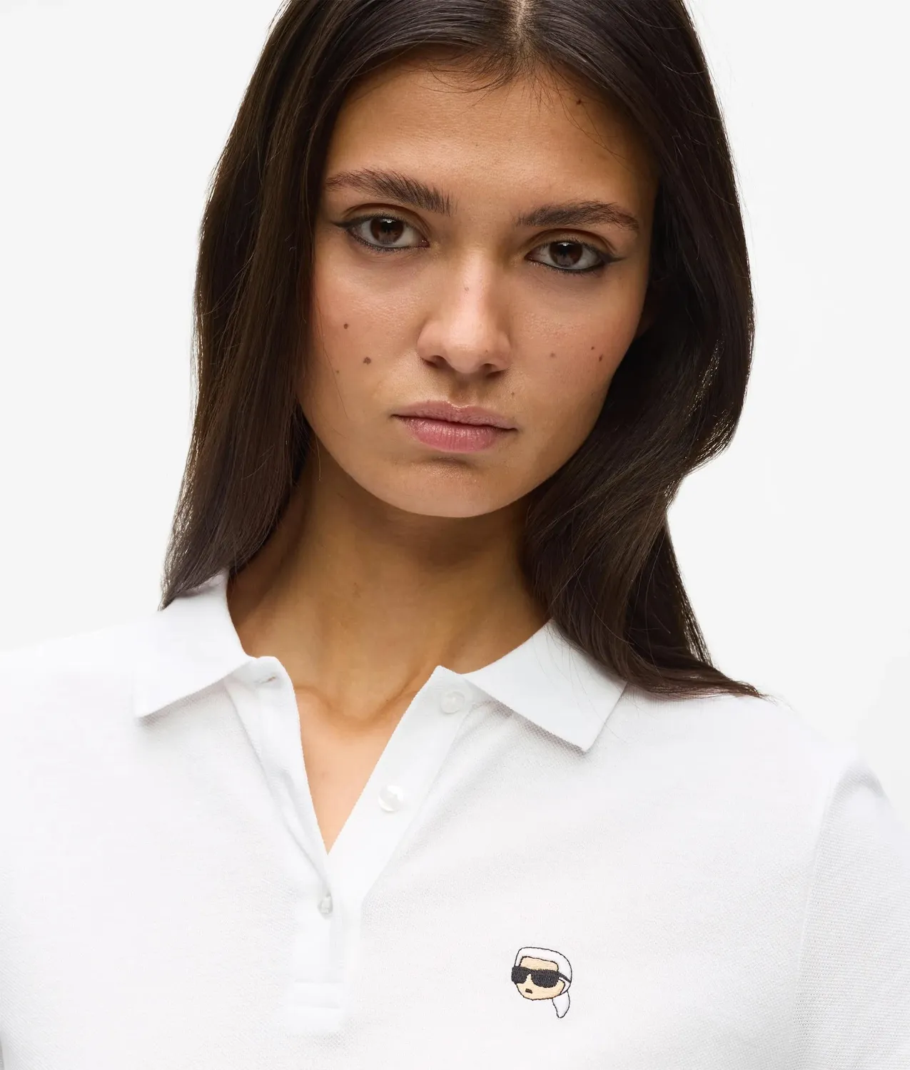 Karl Lagerfeld Ikon Pique Poloshirt Bio-Baumwolle gestickt