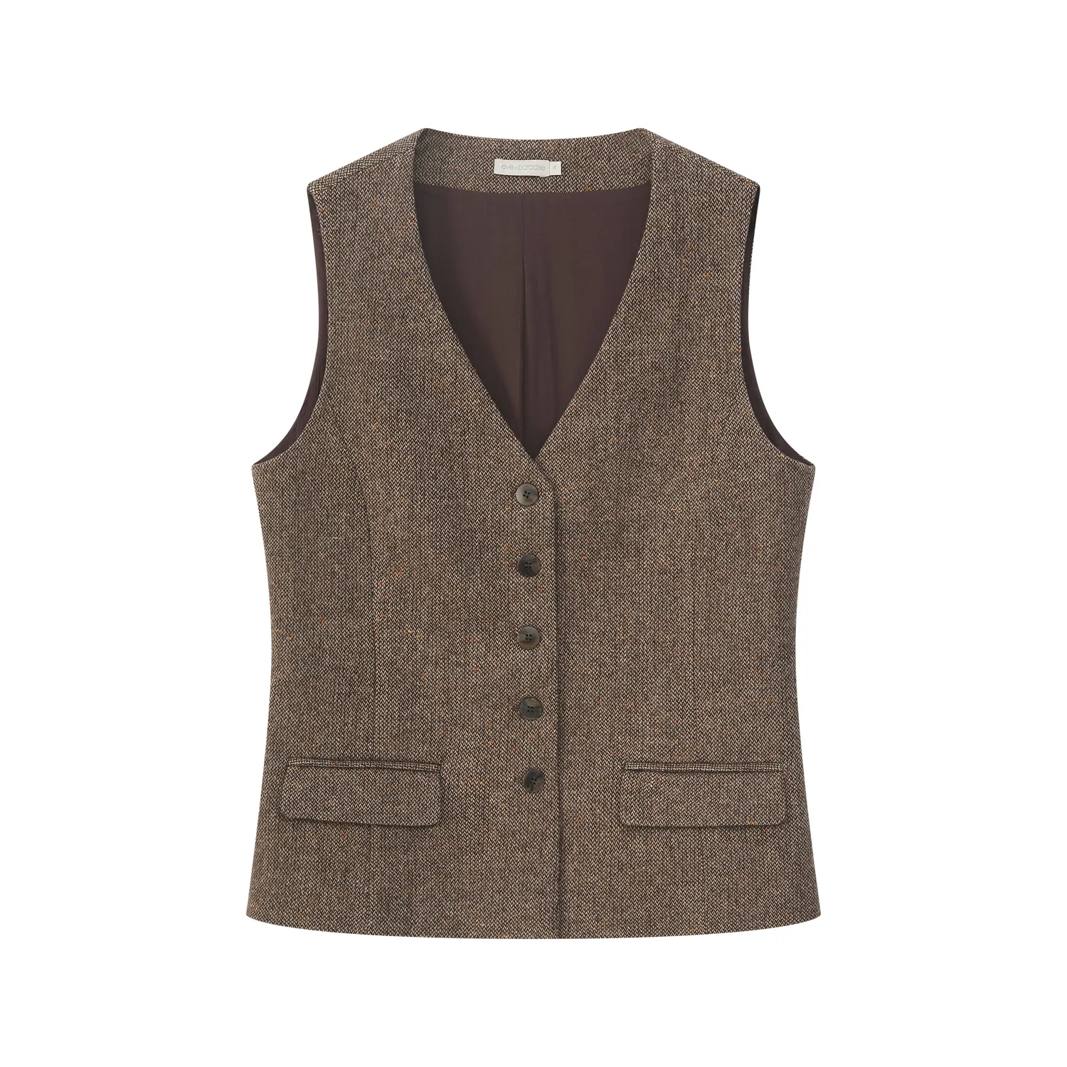 Senatex Weste Donegal Tweed Braun meliert Klassik
