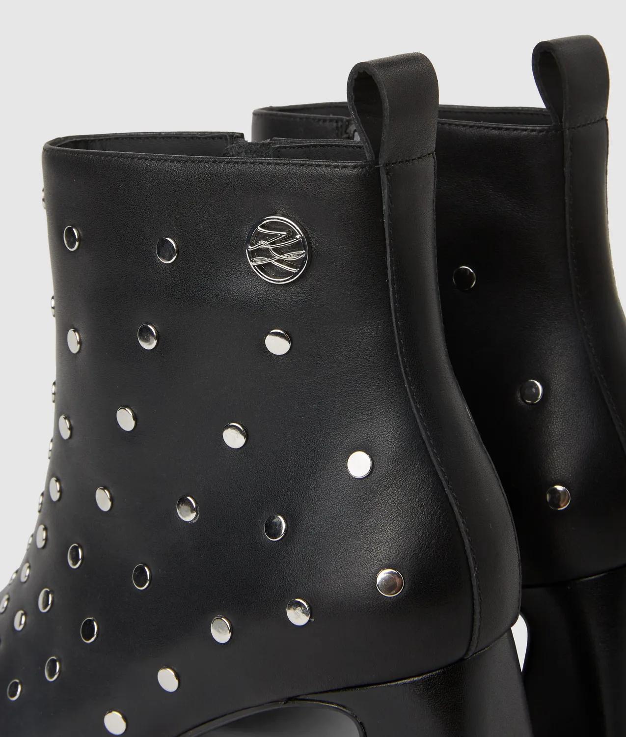 Karl Lagerfeld Beata Stiefeletten schwarz Nieten Plateau