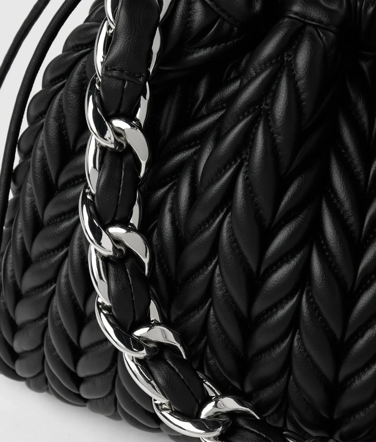 Karl Lagerfeld K/Weave Chain Schultertasche schwarz gesteppt