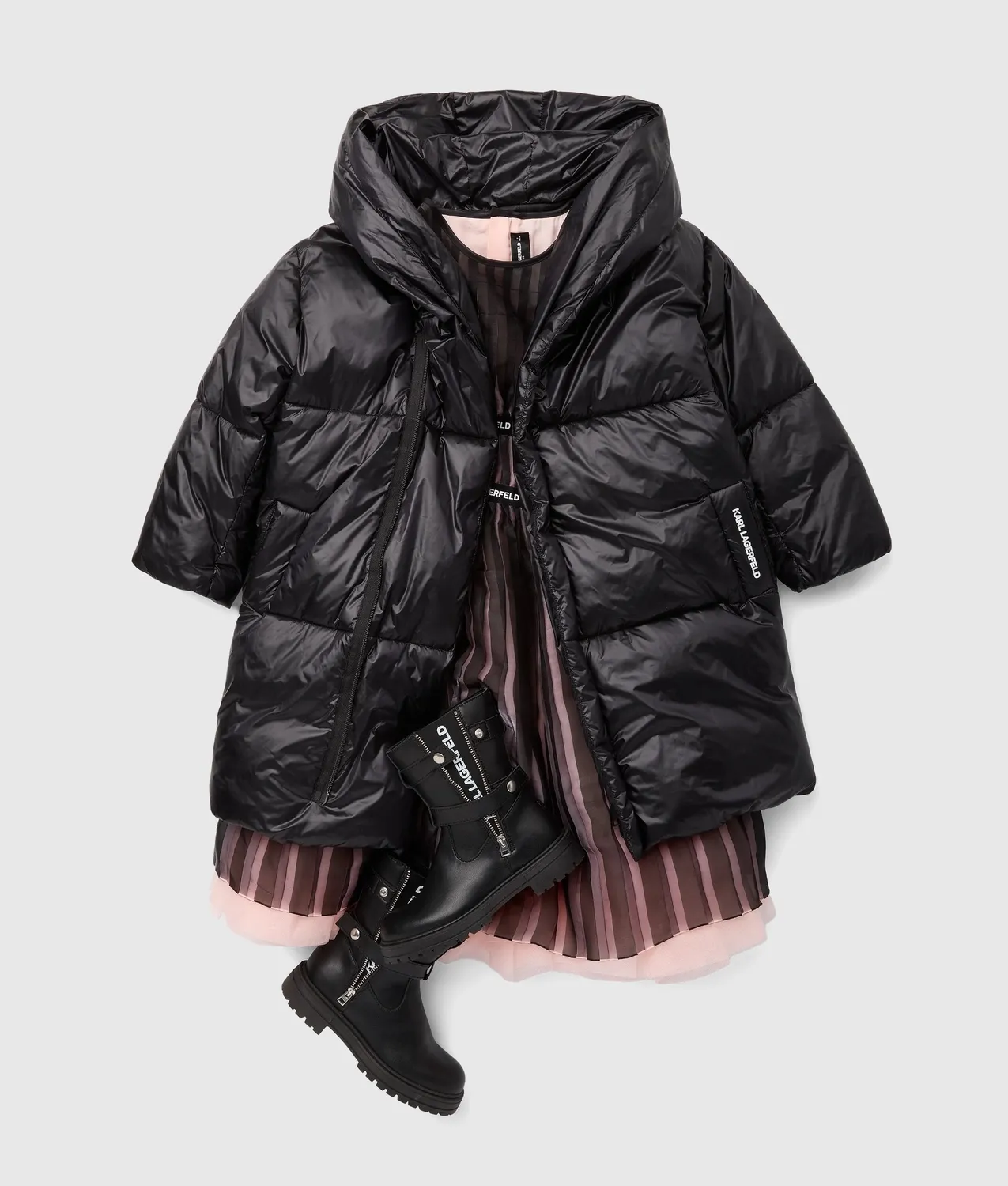 Karl Lagerfeld Kids Steppjacke lang Mädchen wasserabweisend
