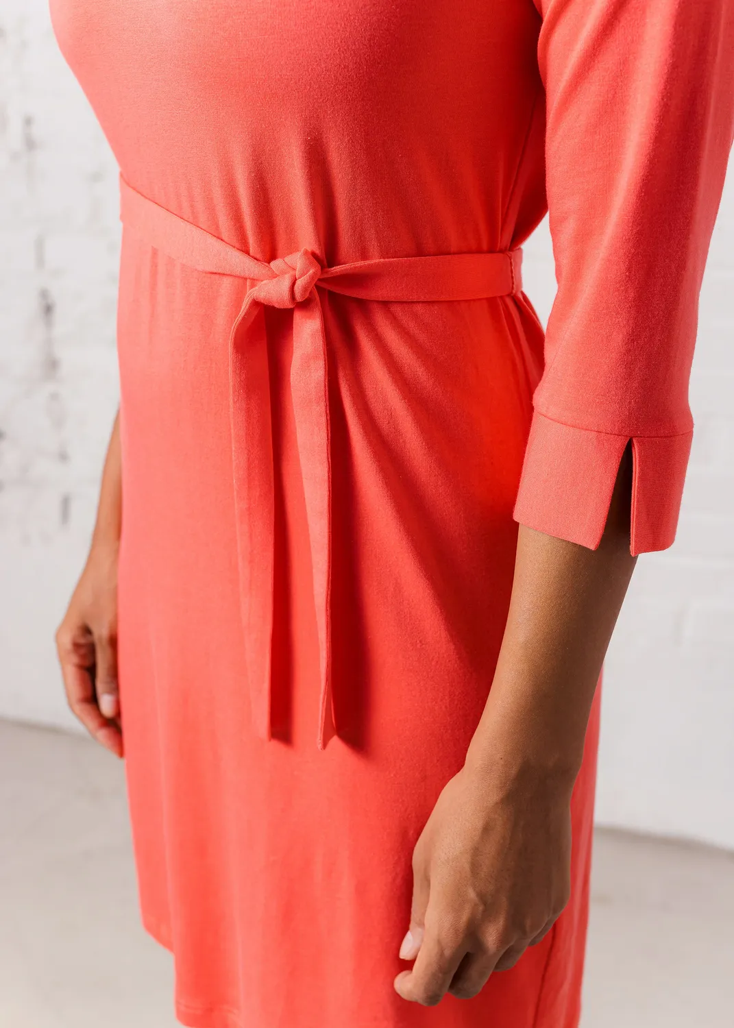 Senatex Jerseykleid Bambus-Viskose Coral Gr 38