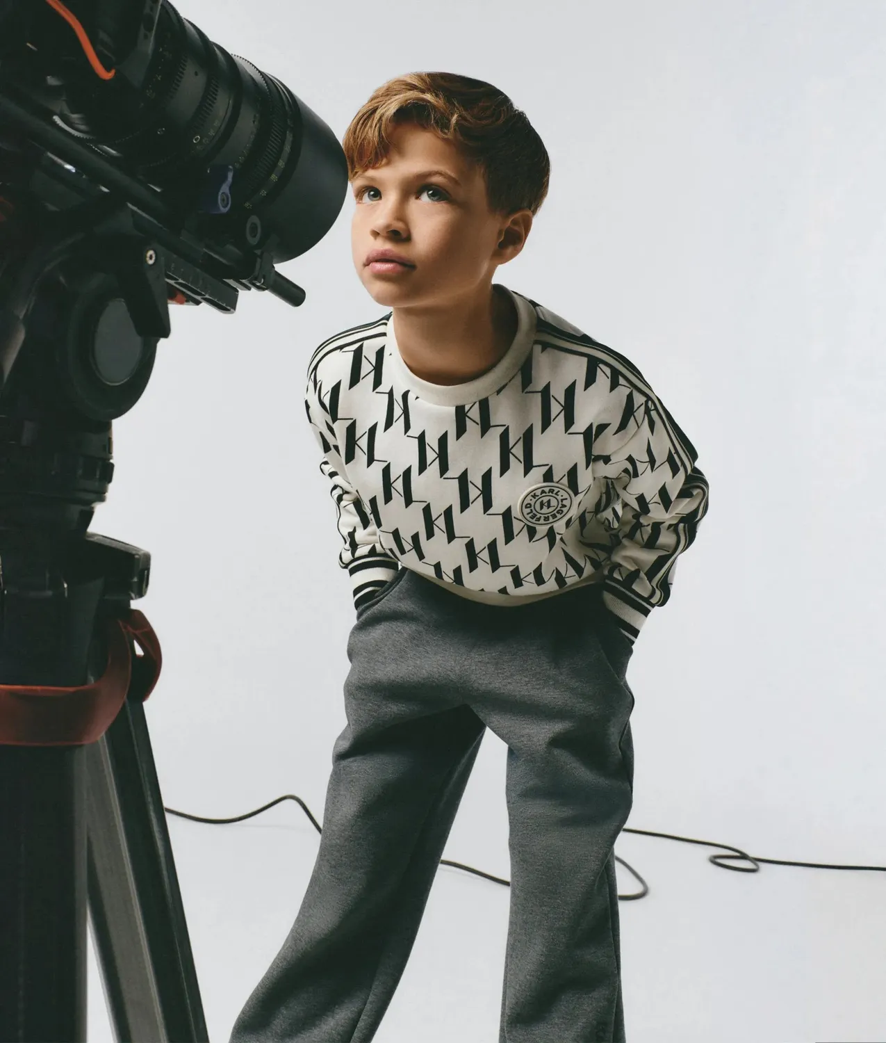 Karl Lagerfeld Monogram Boys Sweatshirt Kinder Allover Grösse 2Y-16Y