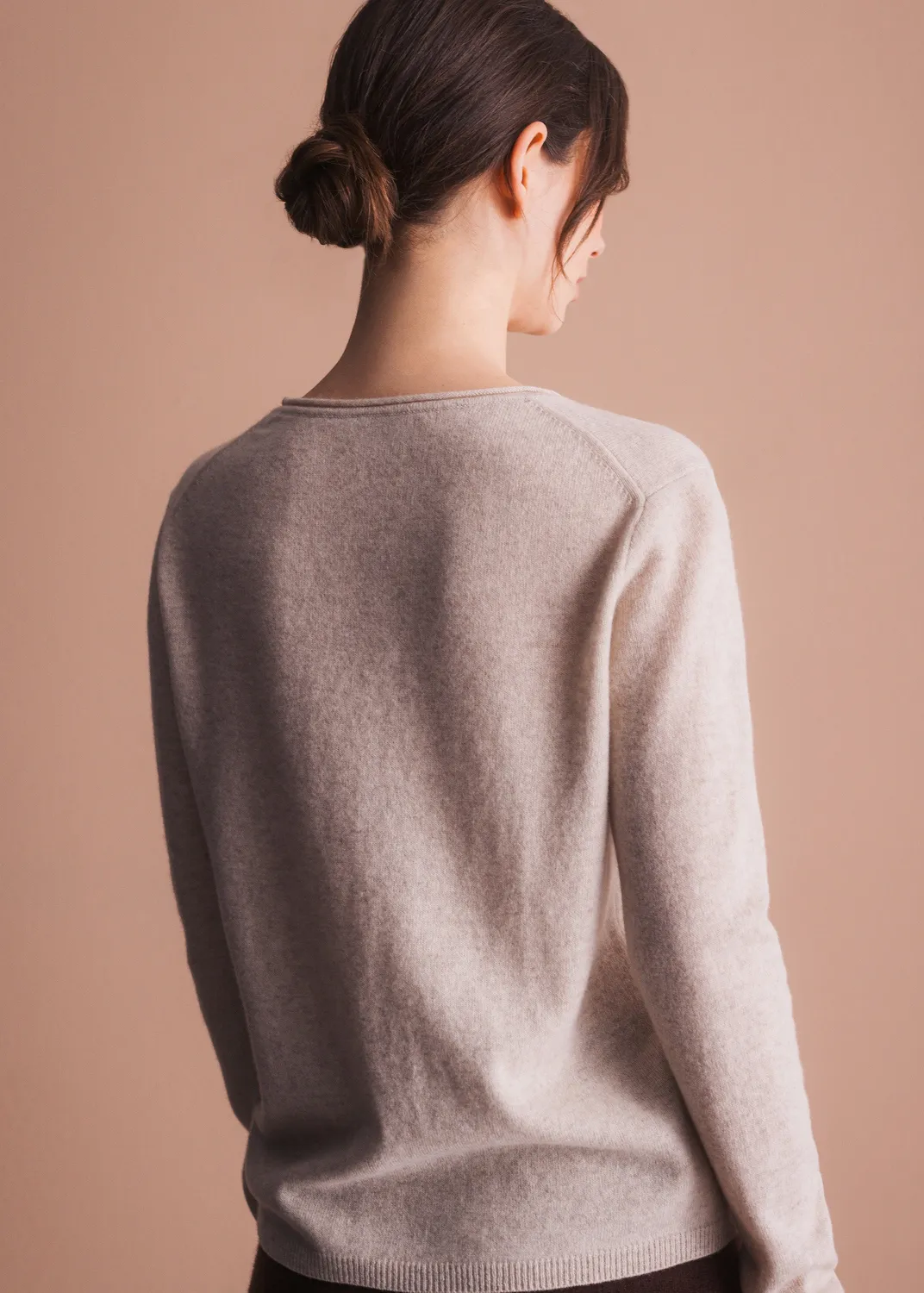 Senatex Pullover runder Ausschnitt Navy Merinowolle