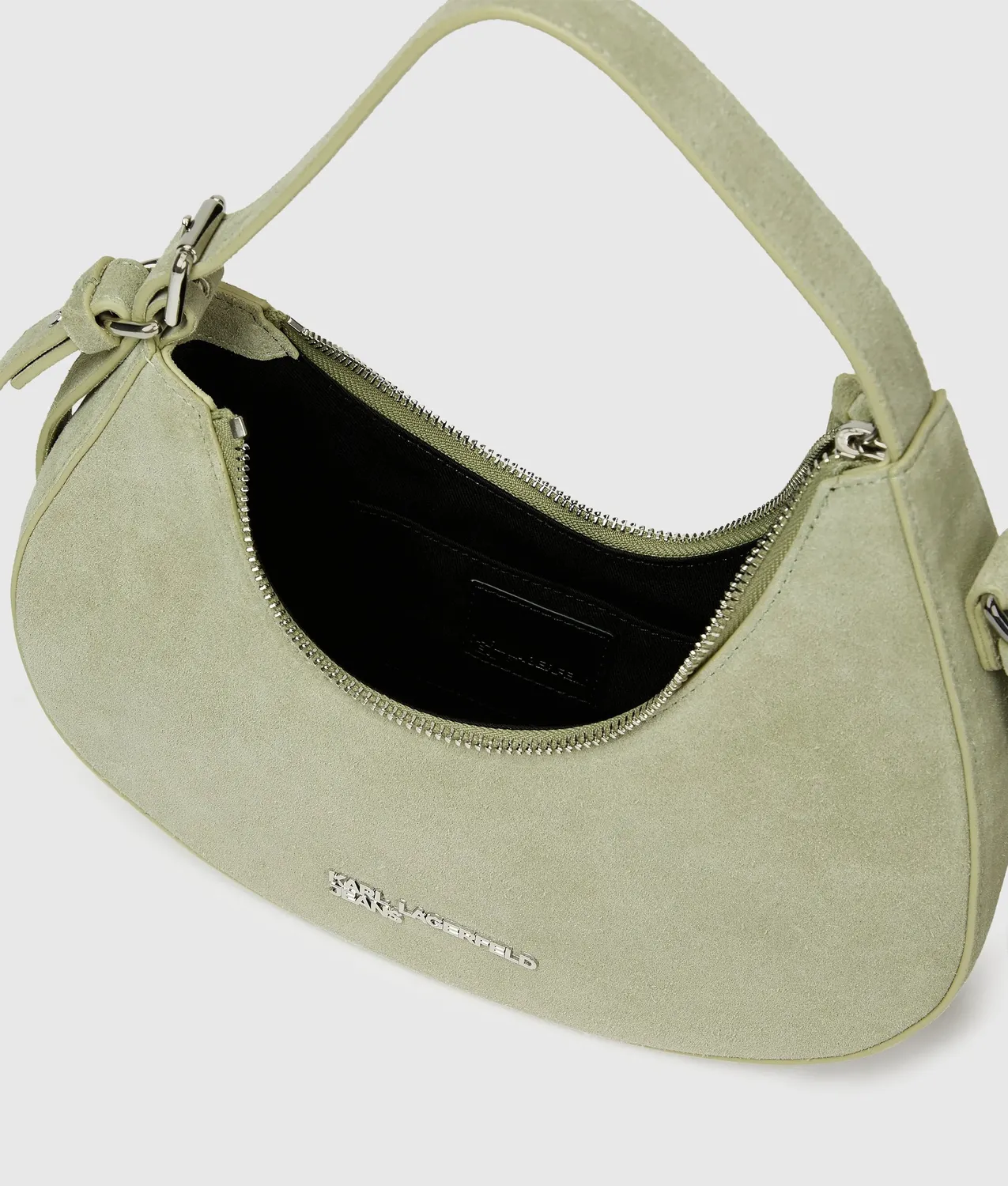 Karl Lagerfeld KL Jeans Rounded Top Handle Bag Wildleder