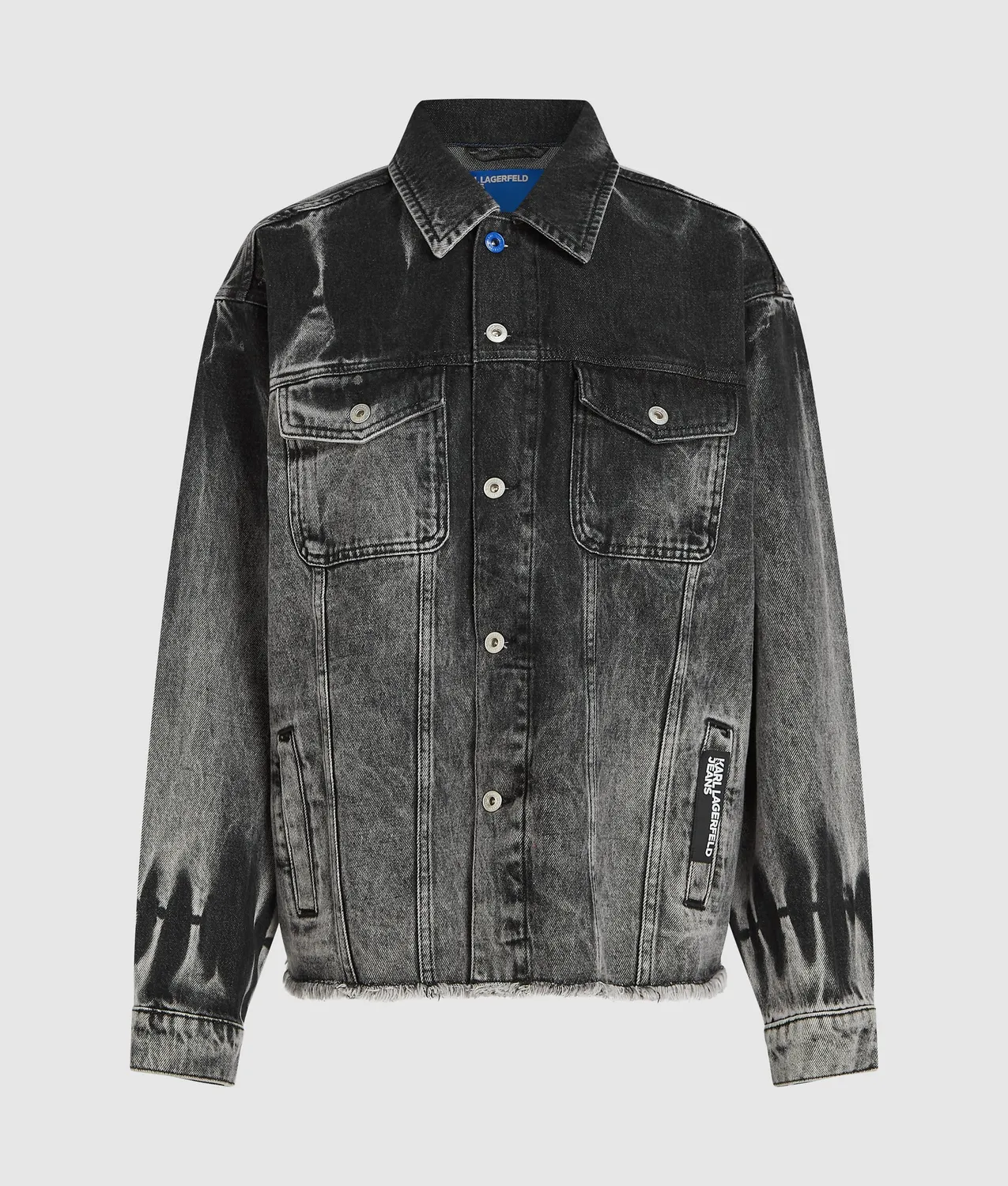 Karl Lagerfeld KL Jeans Jeansjacke Bleached Raw-Hem