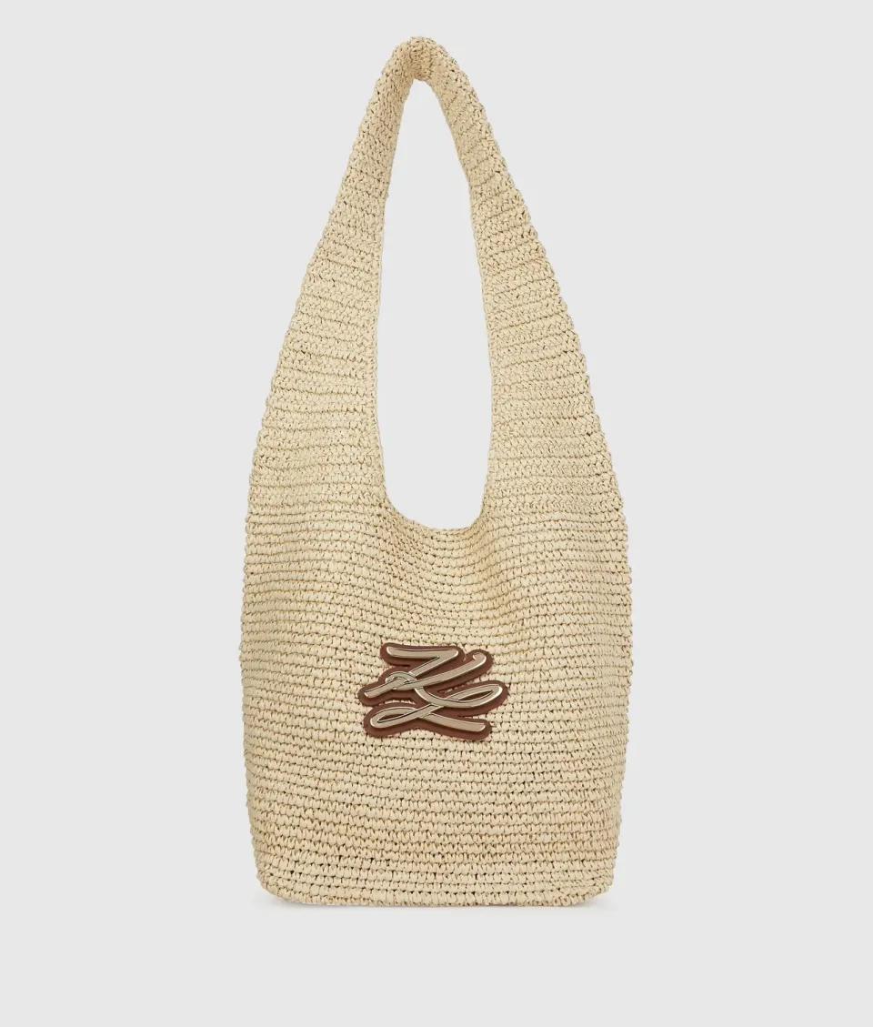 Karl Lagerfeld K/Autograph Crochet Hobo Bag Strand