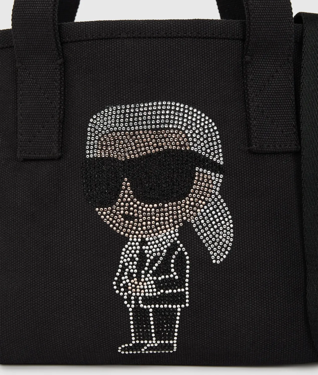 Karl Lagerfeld Ikon Rhinestone Shopper klein schwarz