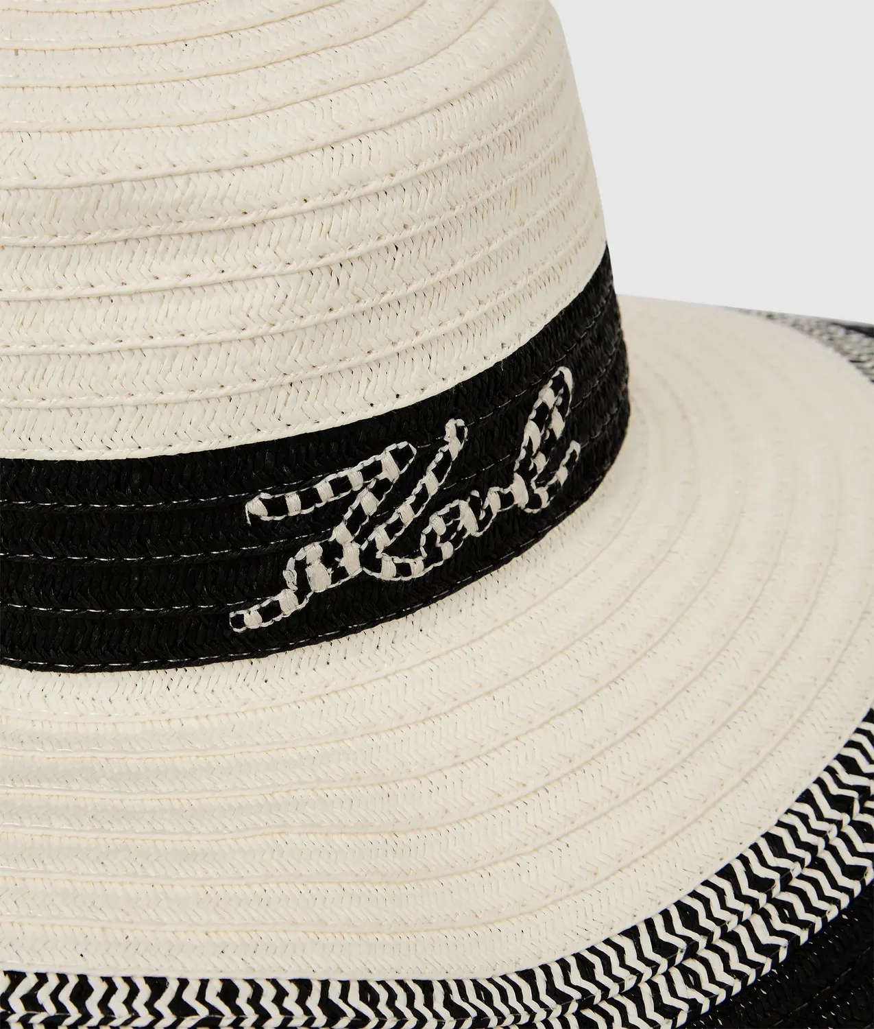 Karl Lagerfeld K/Signature Sonnenhut Streifen Logo