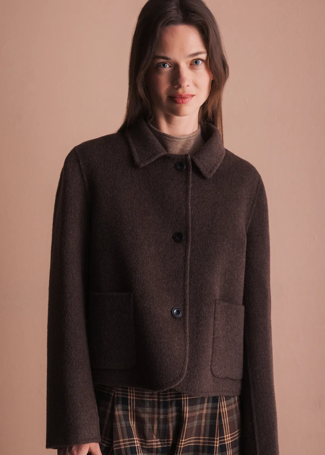 Senatex Jacke Reverskragen kurz Vino cropped