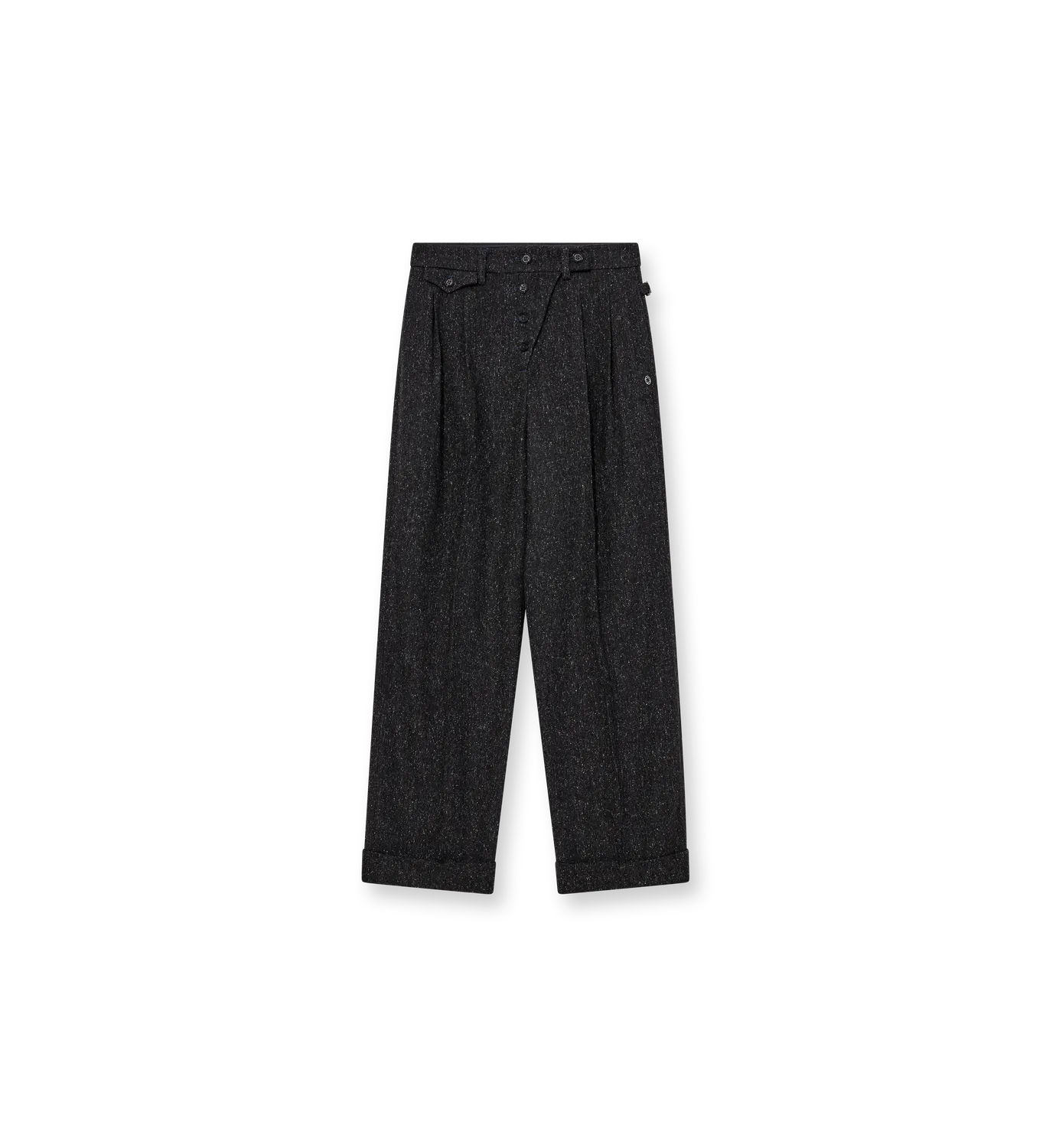 Mos Mosh MMHKnow Lana Pant Hose Dark Grey Melange Glitzer