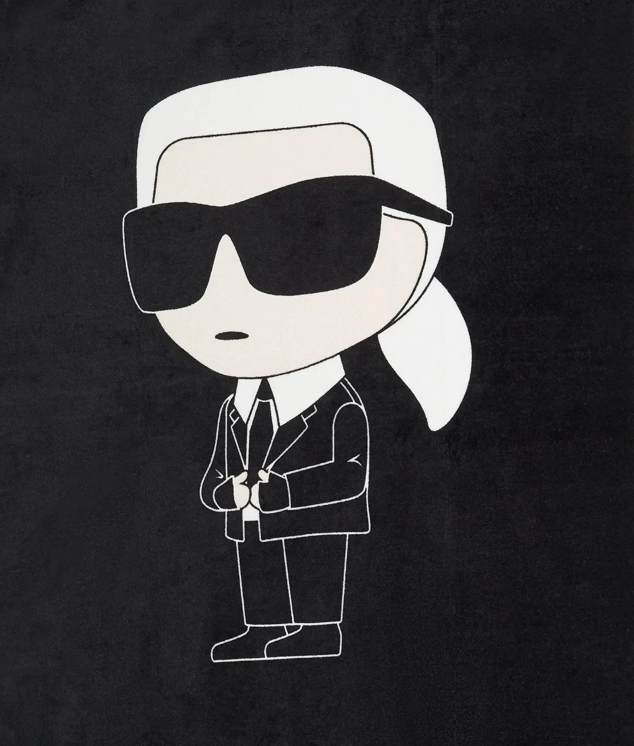 Karl Lagerfeld Ikon Badetuch Baumwolle weiß