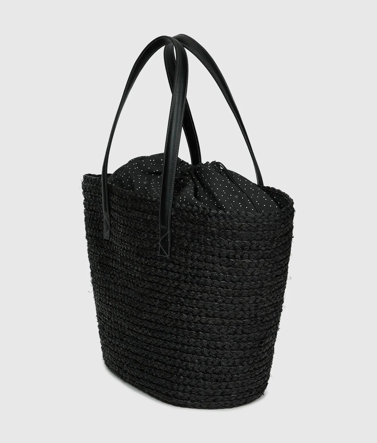 Karl Lagerfeld Autograph Raffia Strandtasche Natur