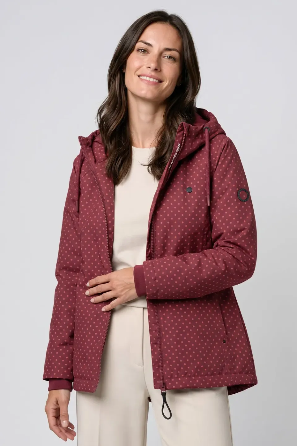 Alife & Kickin LilouAK B Jacke lang Dunkelrot Damen