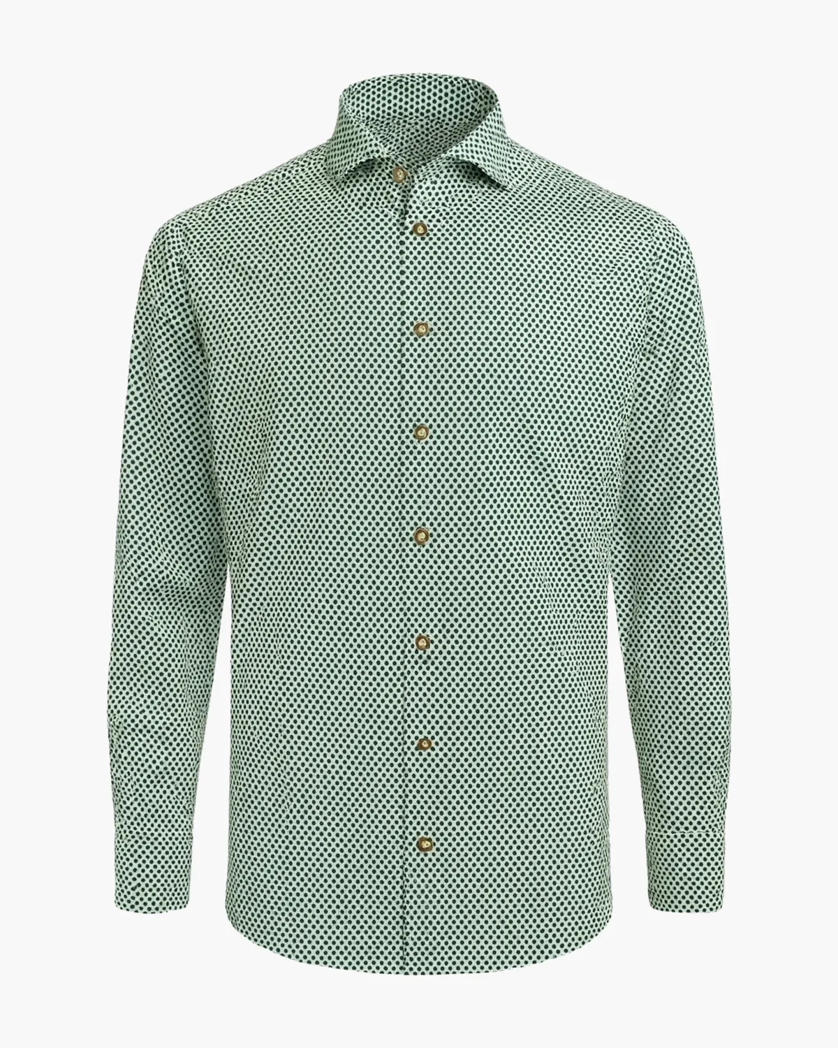 Gloriette Classic Punkt Struktur Trachtenhemd grün 40