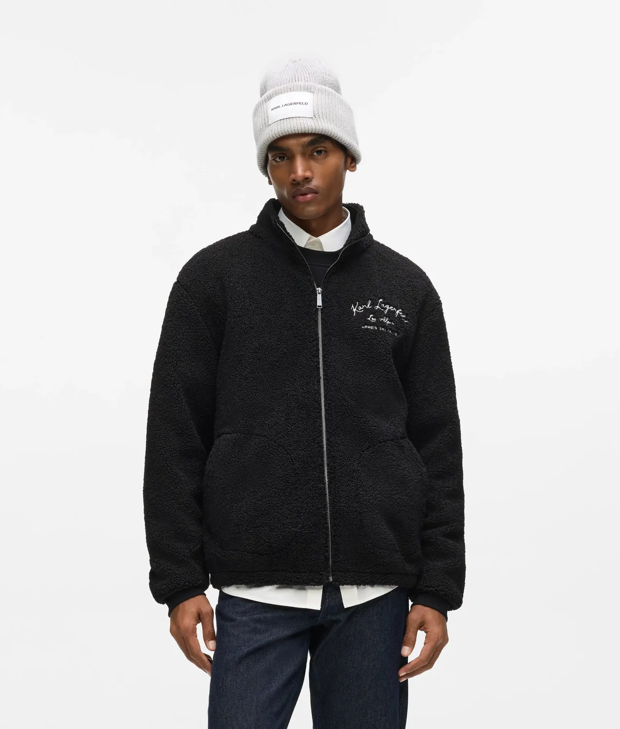 Karl Lagerfeld Loungewear Fleecejacke Teddy Reissverschluss