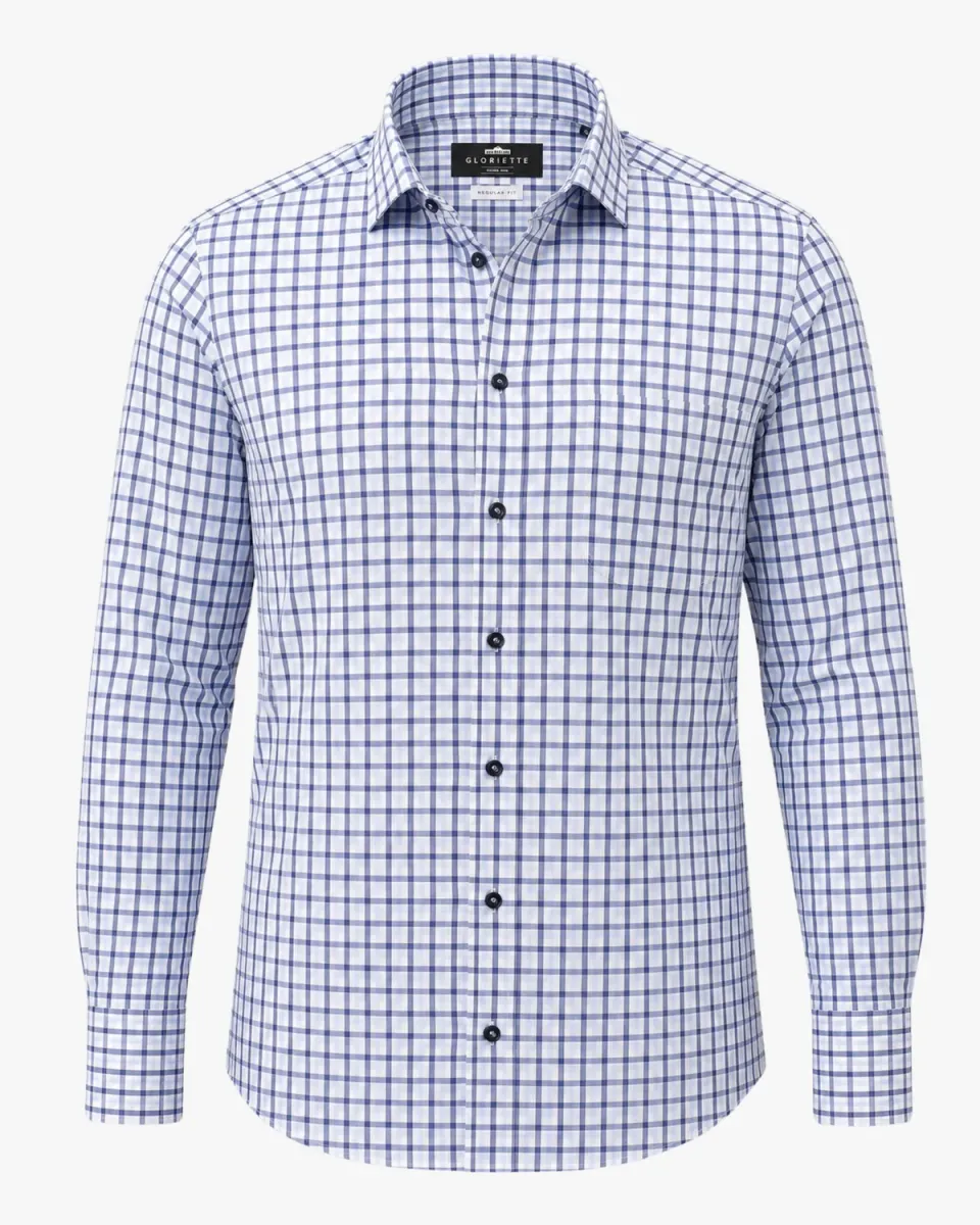 Gloriette Karohemd Blau Windsor Hemd Regular Fit