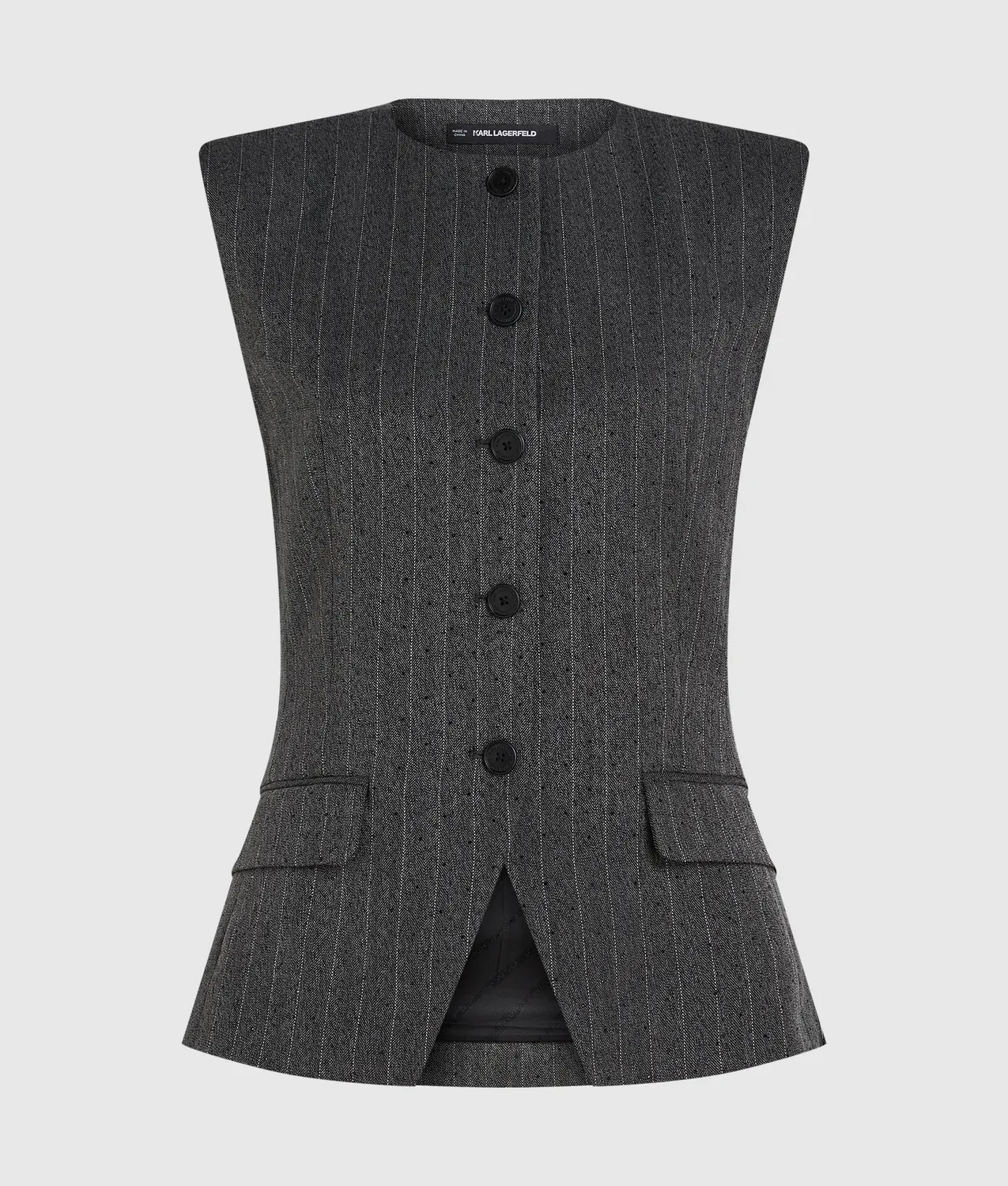 Karl Lagerfeld Pinstripe Weste Nadelstreifen Strass