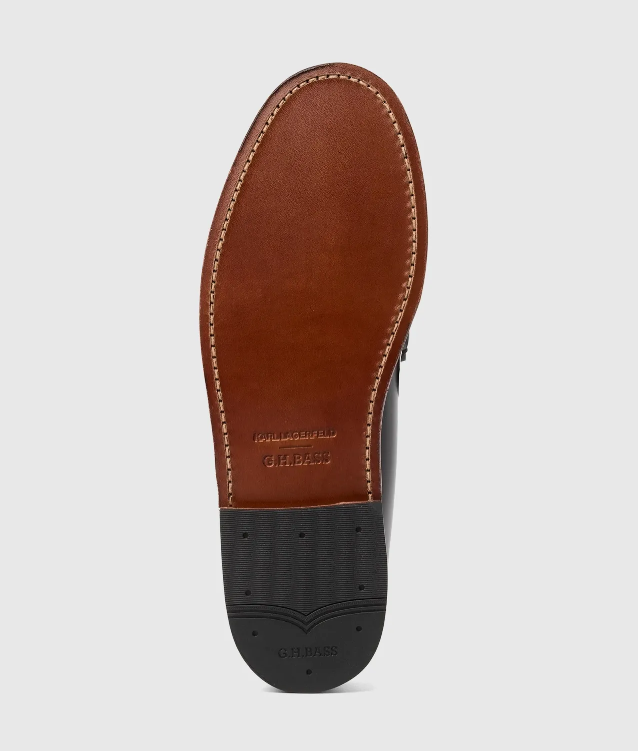 Karl Lagerfeld x G.H.Bass Penny Loafer Leder schwarz-weiß