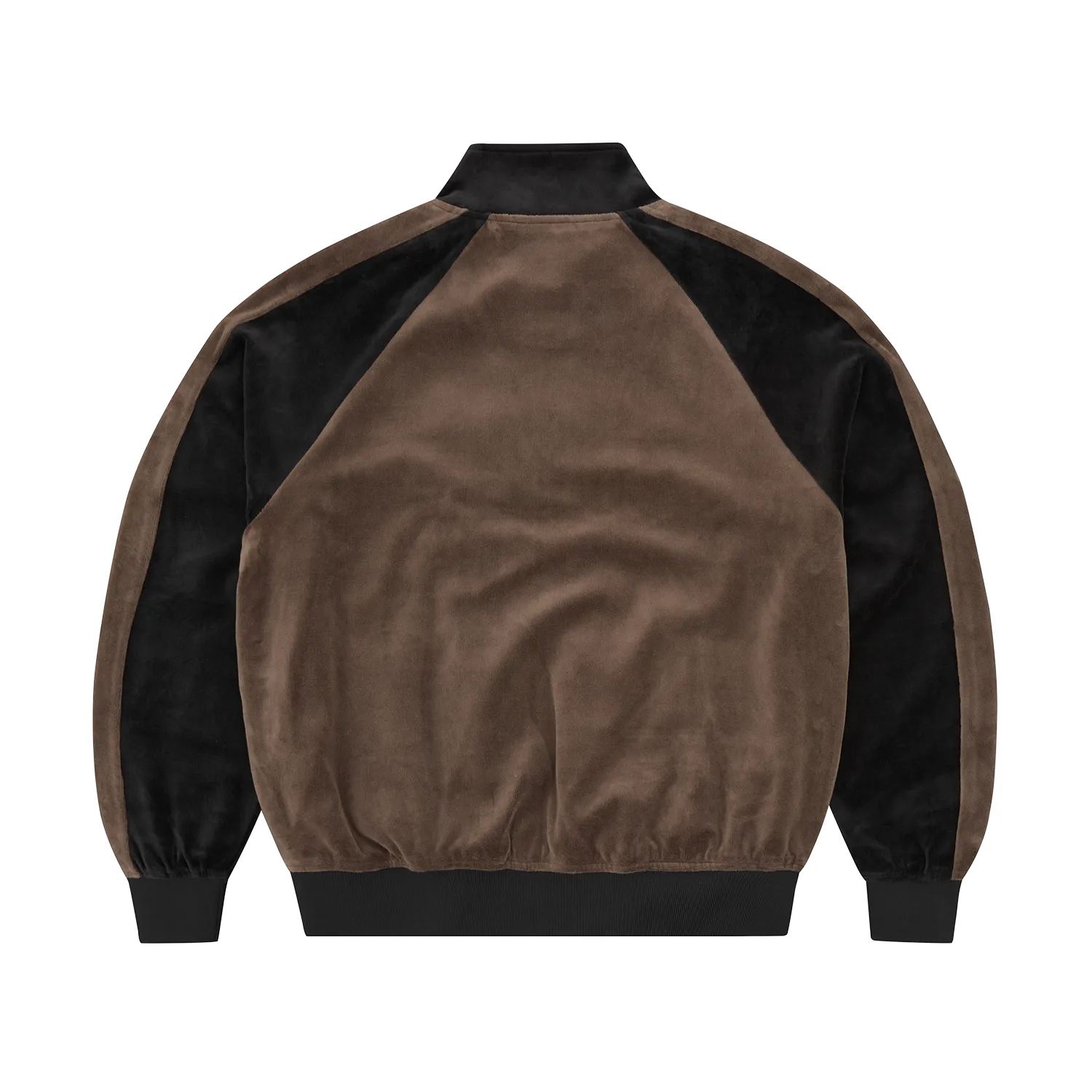 Corteiz Pista Velour Trainingsjacke Schwarz Braun
