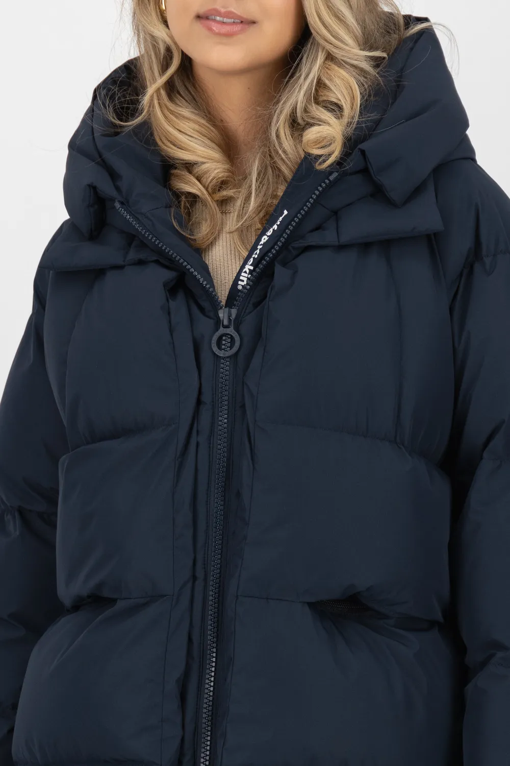 Alife & Kickin LykkeAK A Puffer Parka Dunkelblau gesteppt