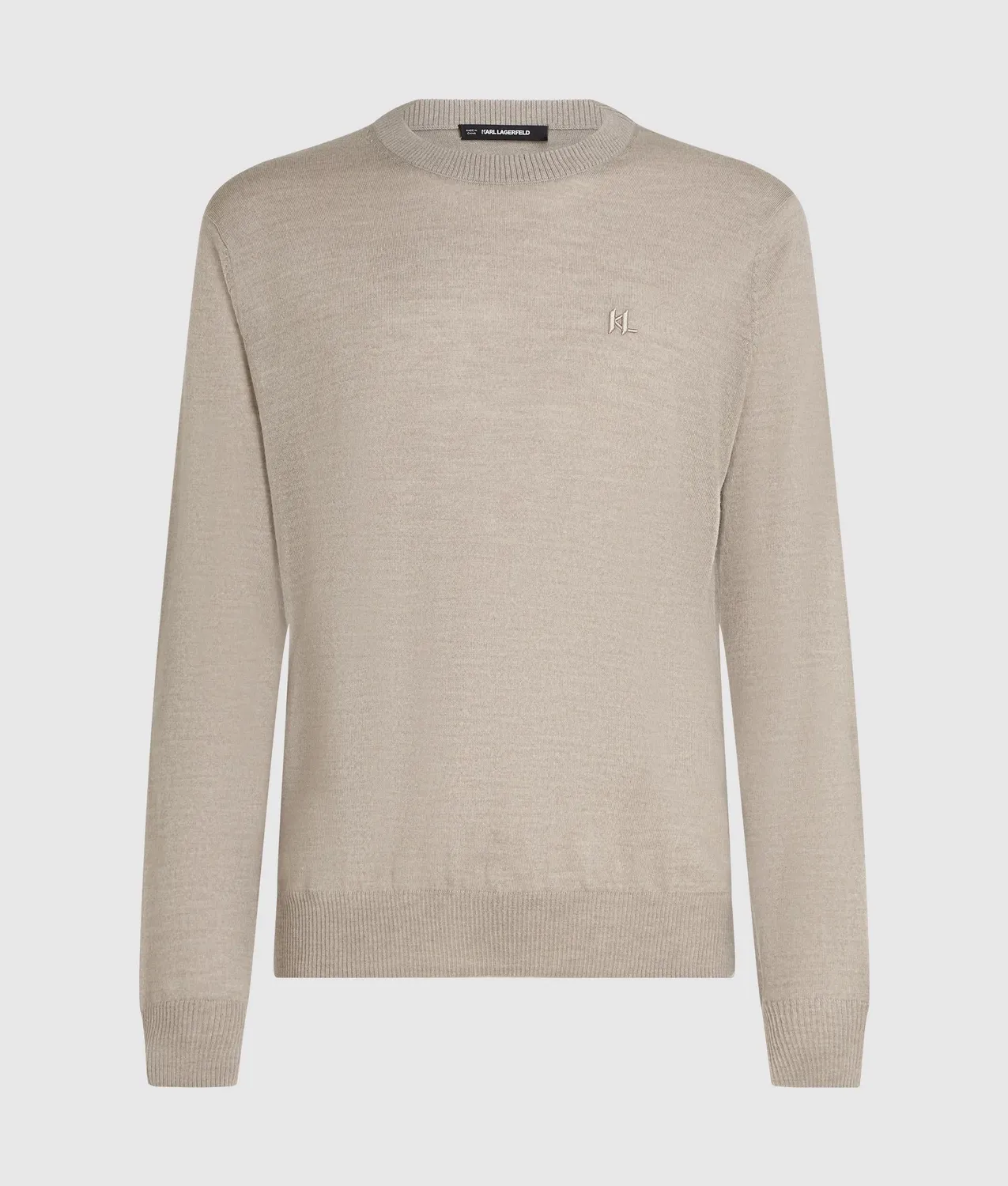 Karl Lagerfeld Merino Pullover Rundhals reine Merinowolle