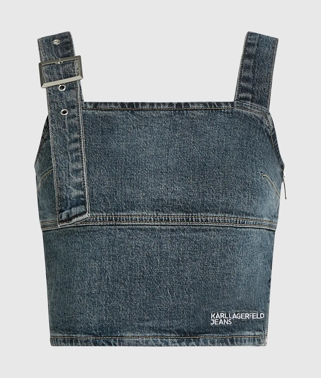 Karl Lagerfeld Jeans Belted Denim Trägertop XS-XL Cropped