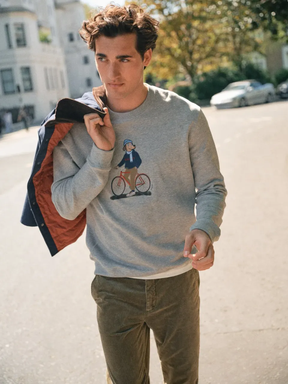 Mos Mosh MMGLudvig Crew Sweatshirt Grey Melange Bio