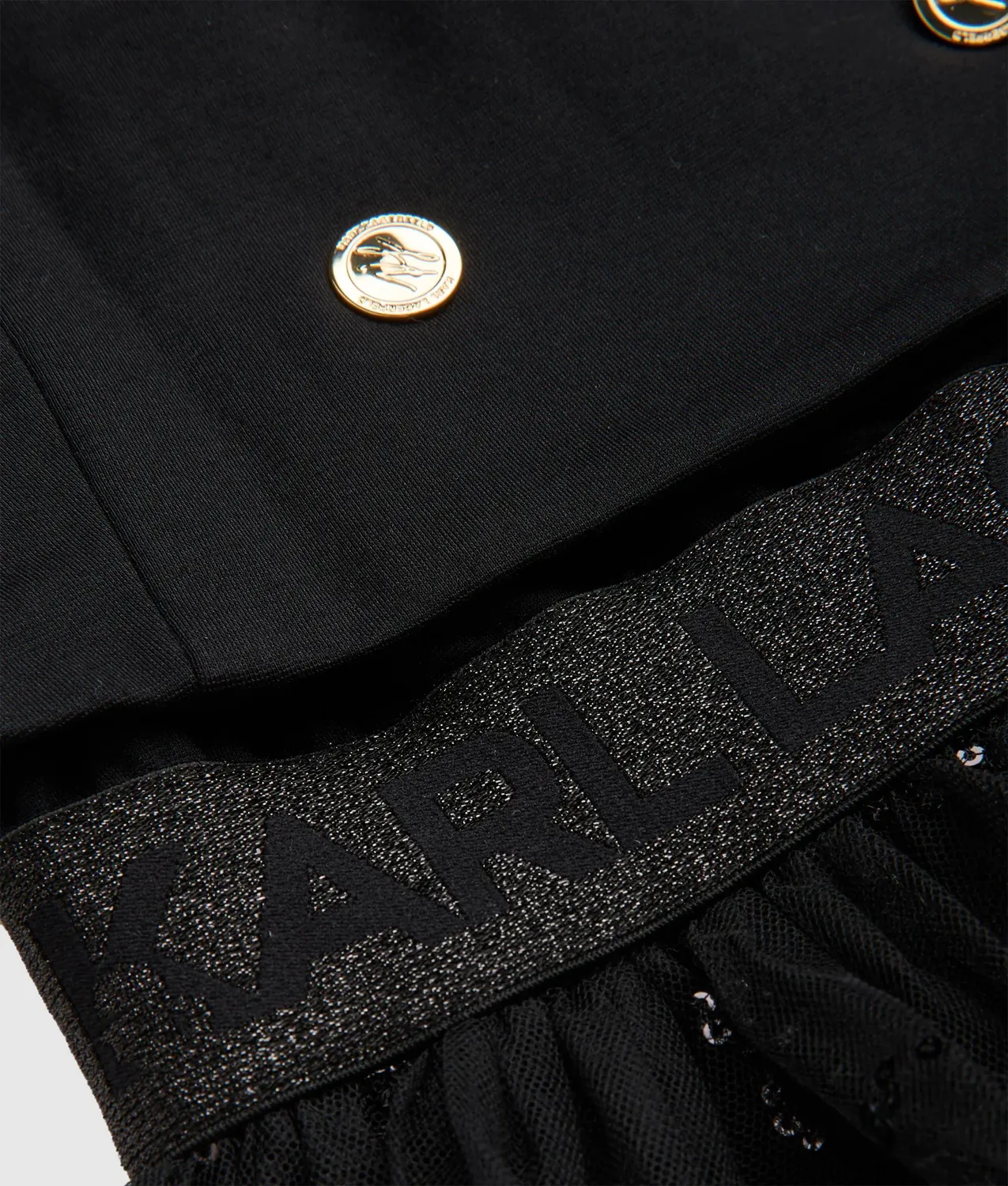 Karl Lagerfeld Kids Sequin Mesh Kleid Pailletten Festlich