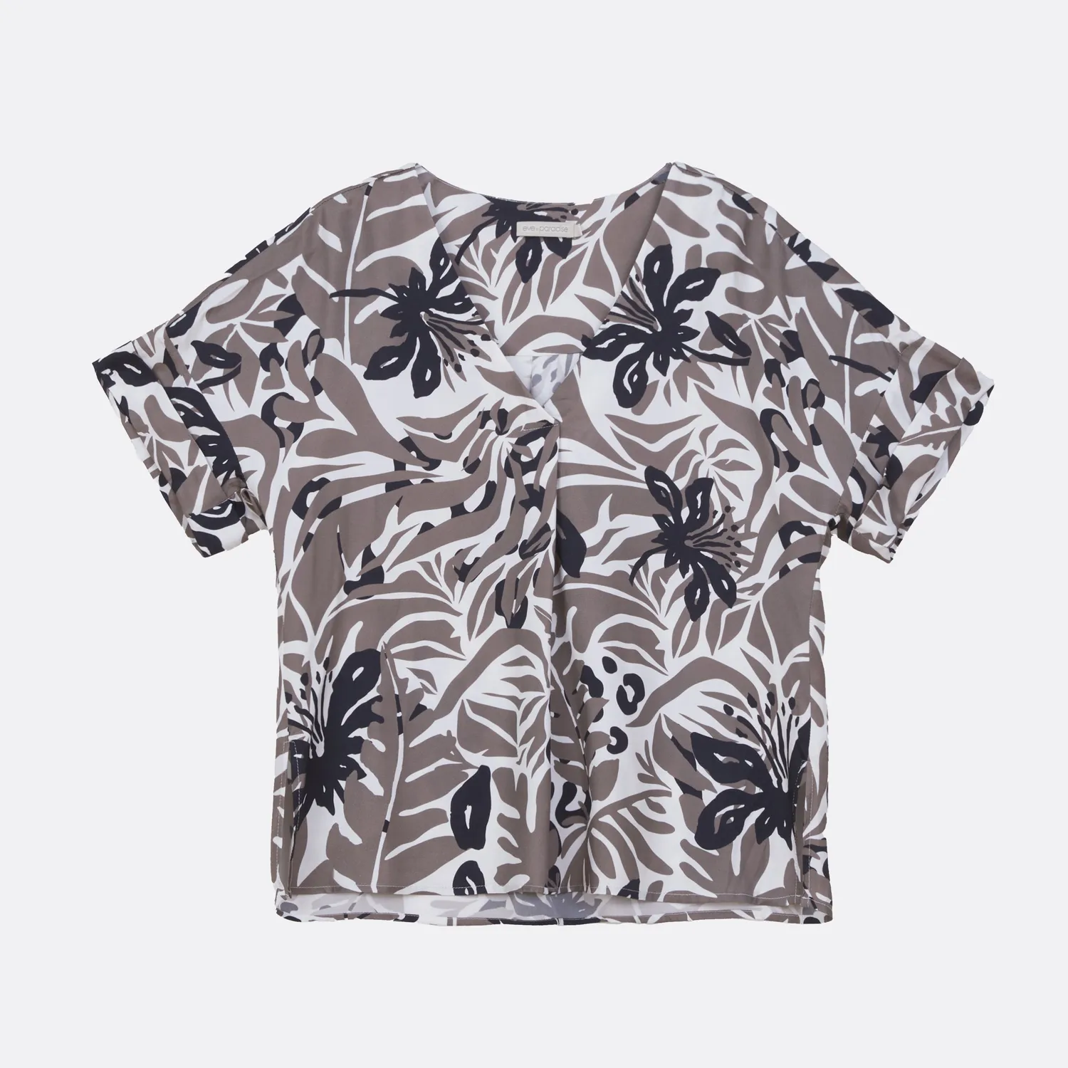 Senatex Gemusterte Bluse Viskose Tropical Shadow