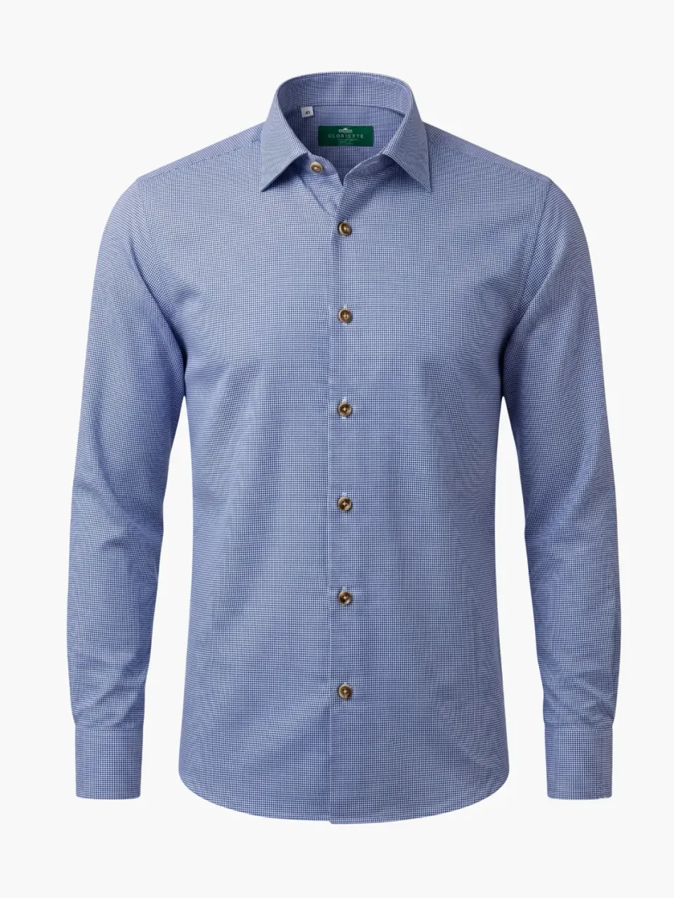 Gloriette Classic Feinstruktur Trachtenhemd Blau