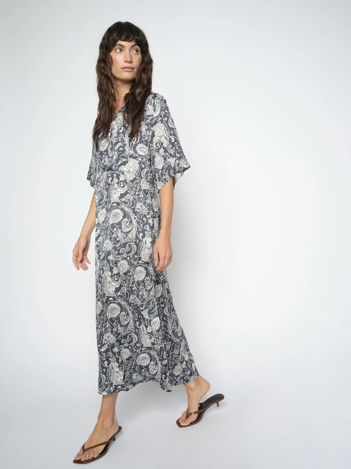 Mos Mosh MMHosh Winding Kleid Paisley Lang Entspannt