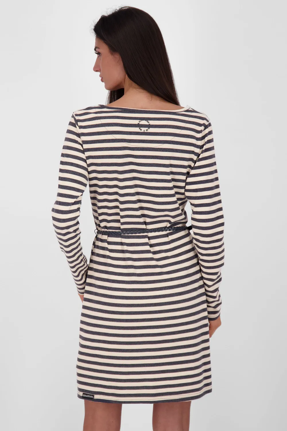 Alife & Kickin EllinAK Z Kleid langarm dunkelblau gestreift