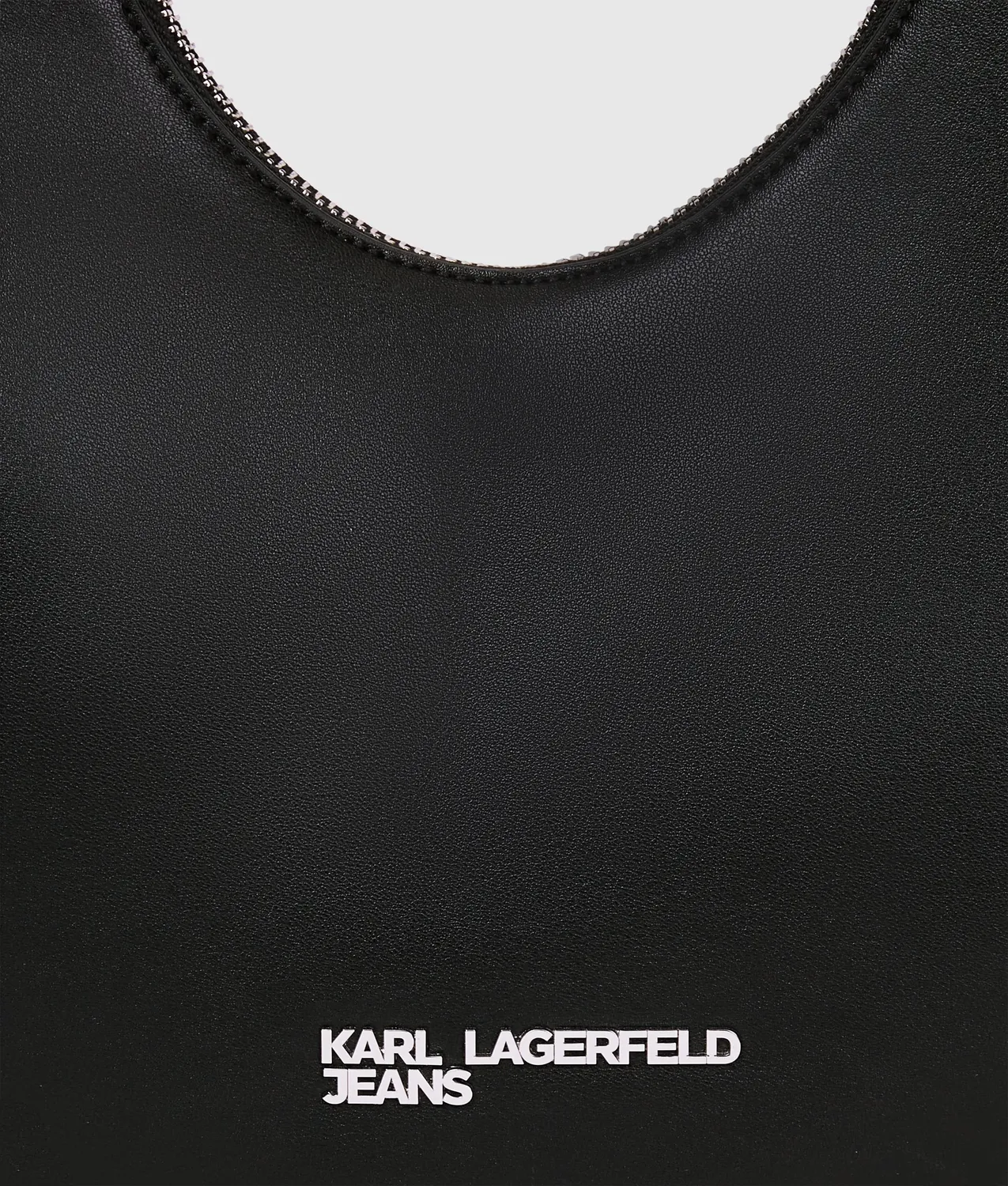 Karl Lagerfeld KL Jeans Rounded Leder-Hobo mit Reissverschluss