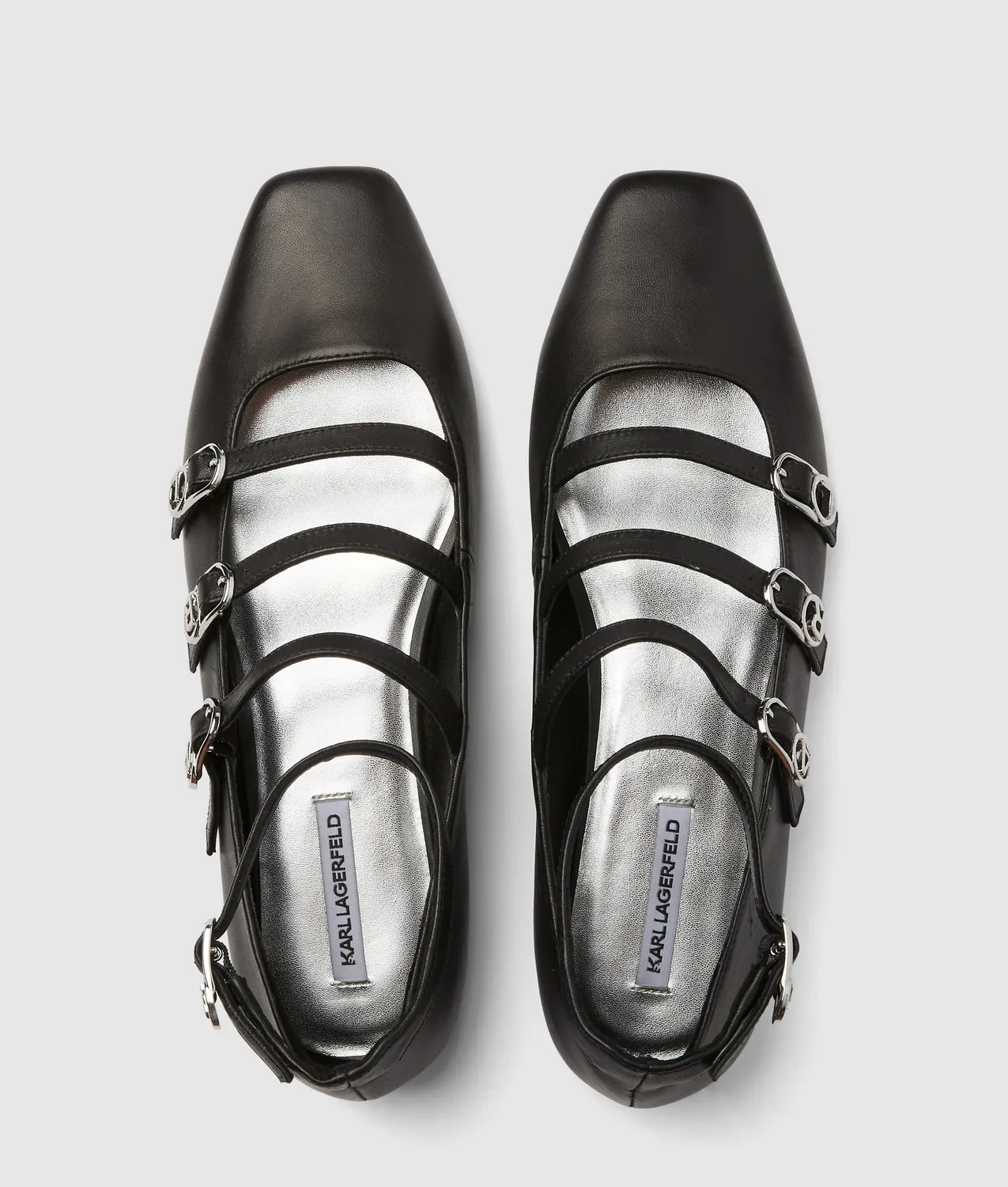 Karl Lagerfeld Konnie Riemen Ballerinas Leder