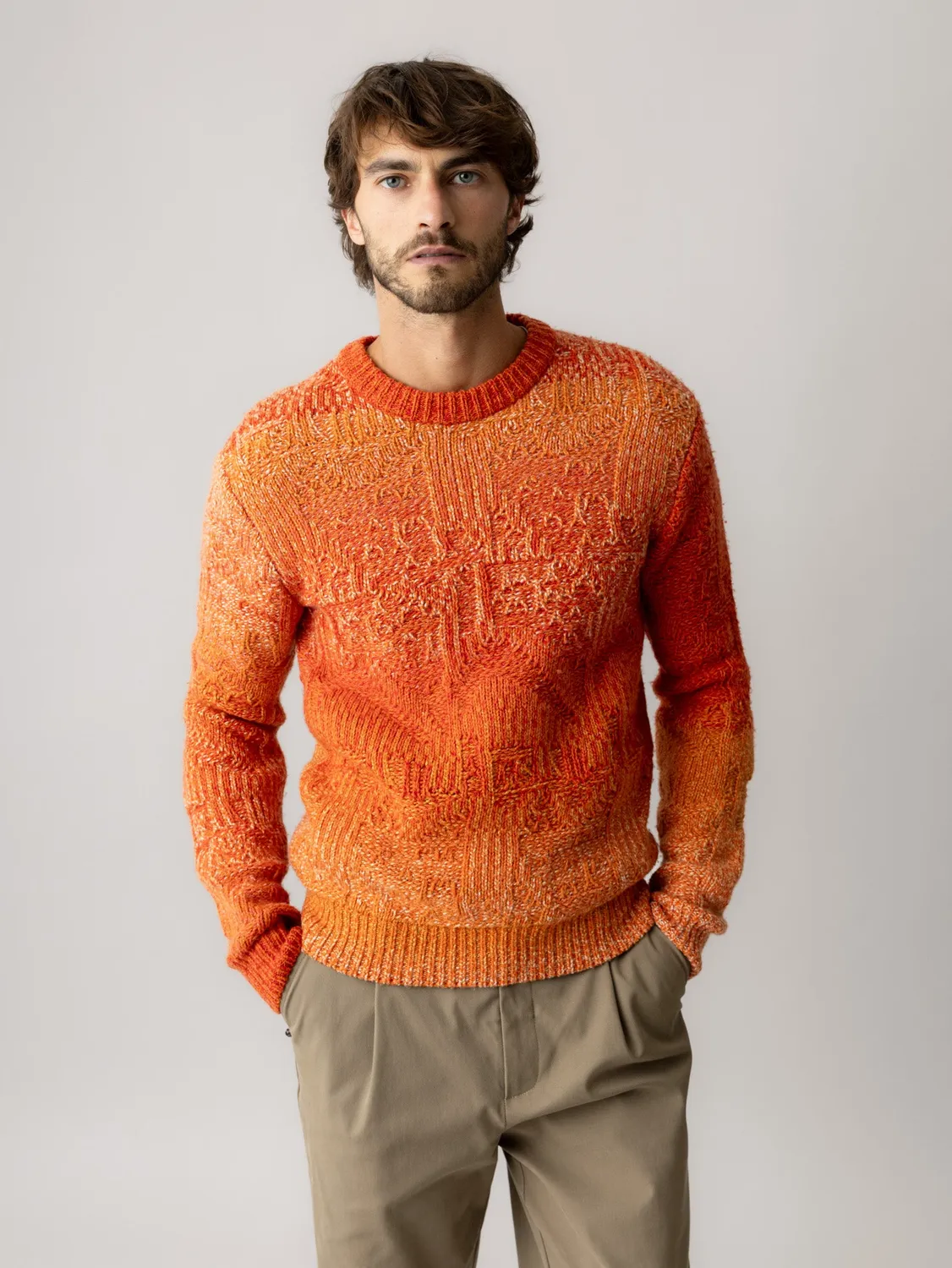 Mos Mosh MMG Mauro Faded Strickpullover Rundhals