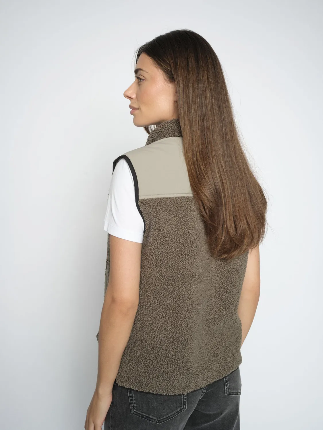 Mos Mosh MMRowe Eli Teddy Weste Olive Fleece