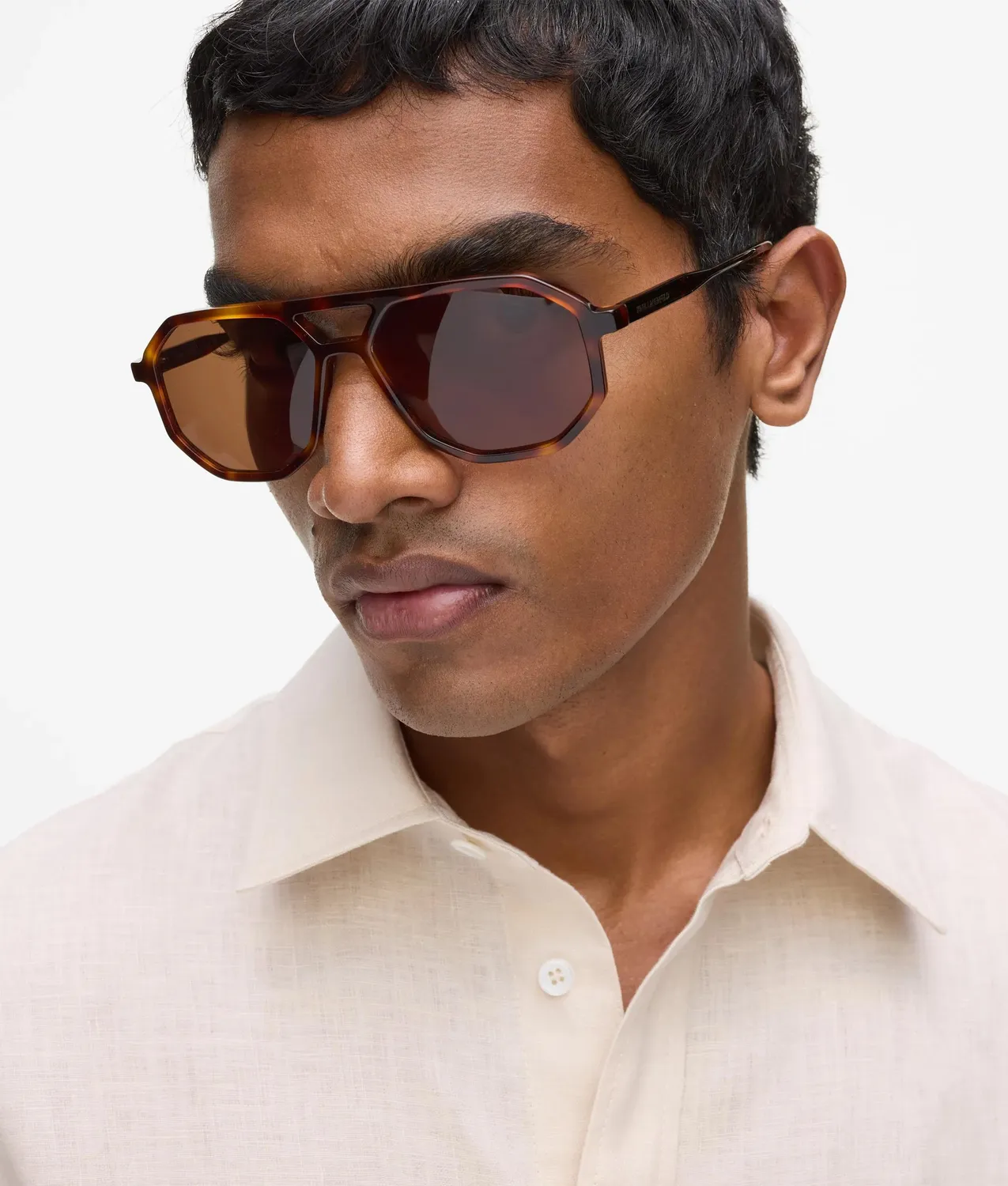 Karl Lagerfeld Slim Navigator Sonnenbrille One Size schwarz