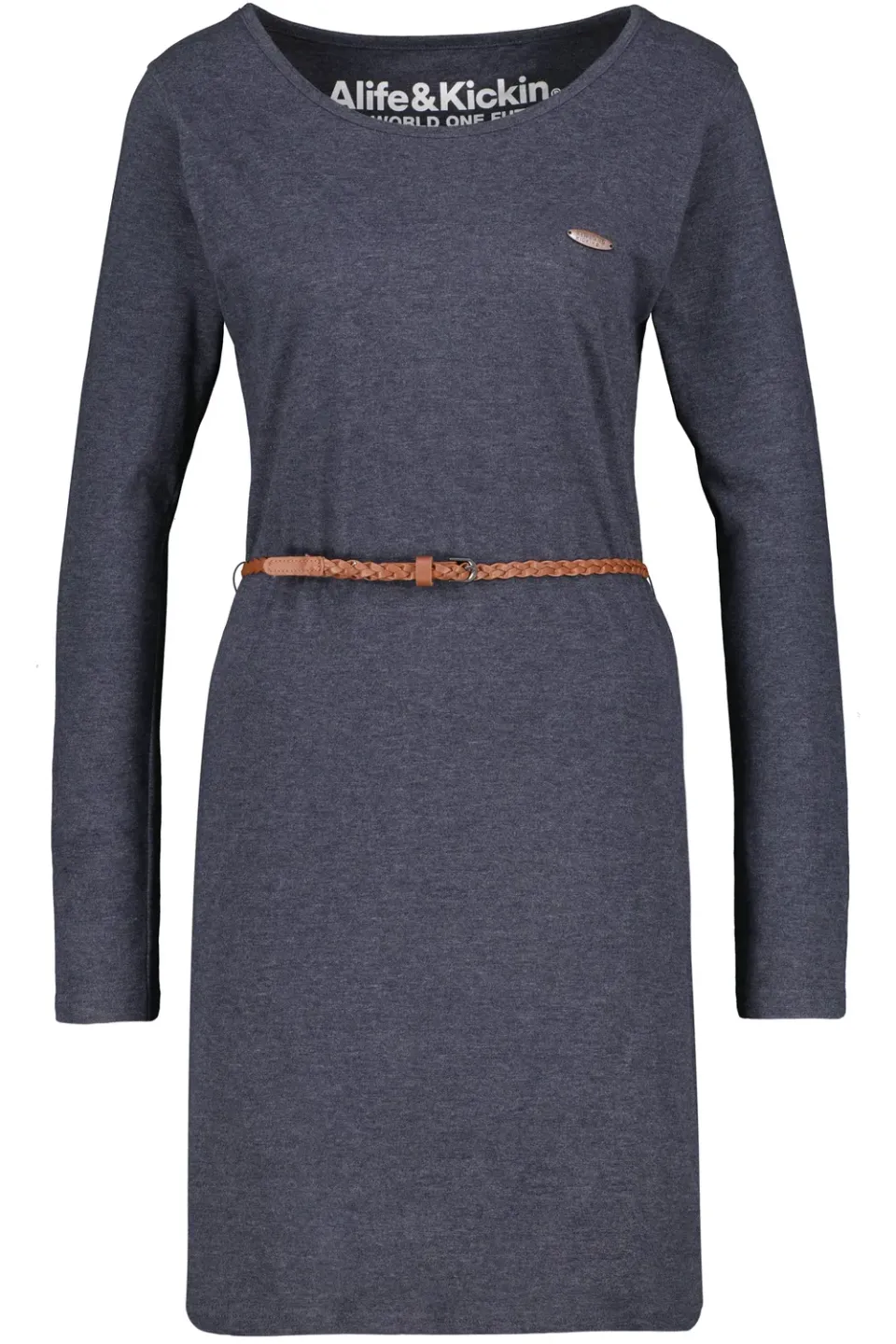 Alife & Kickin EllinAK A Kleid Dunkelblau Langarm Jersey