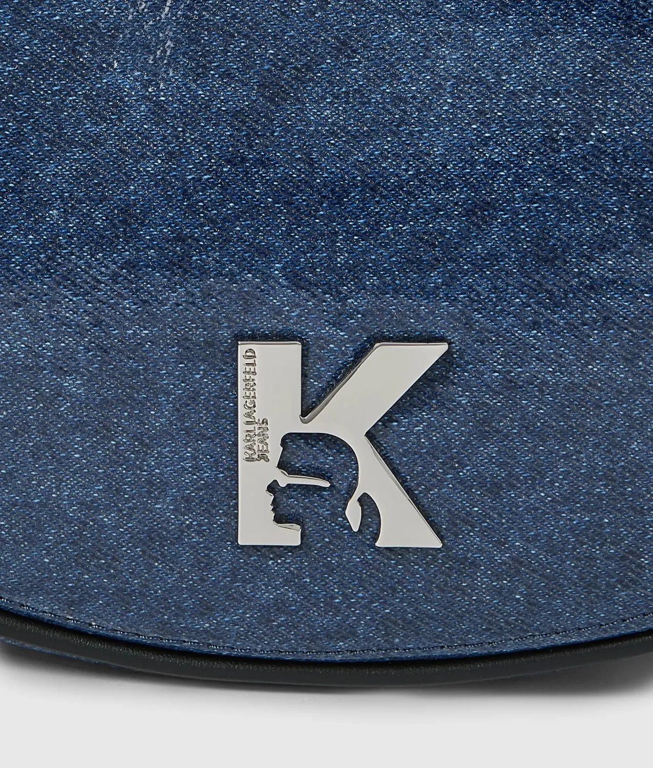 Karl Lagerfeld KL Jeans K Logo Schultertasche Denim Halbmond