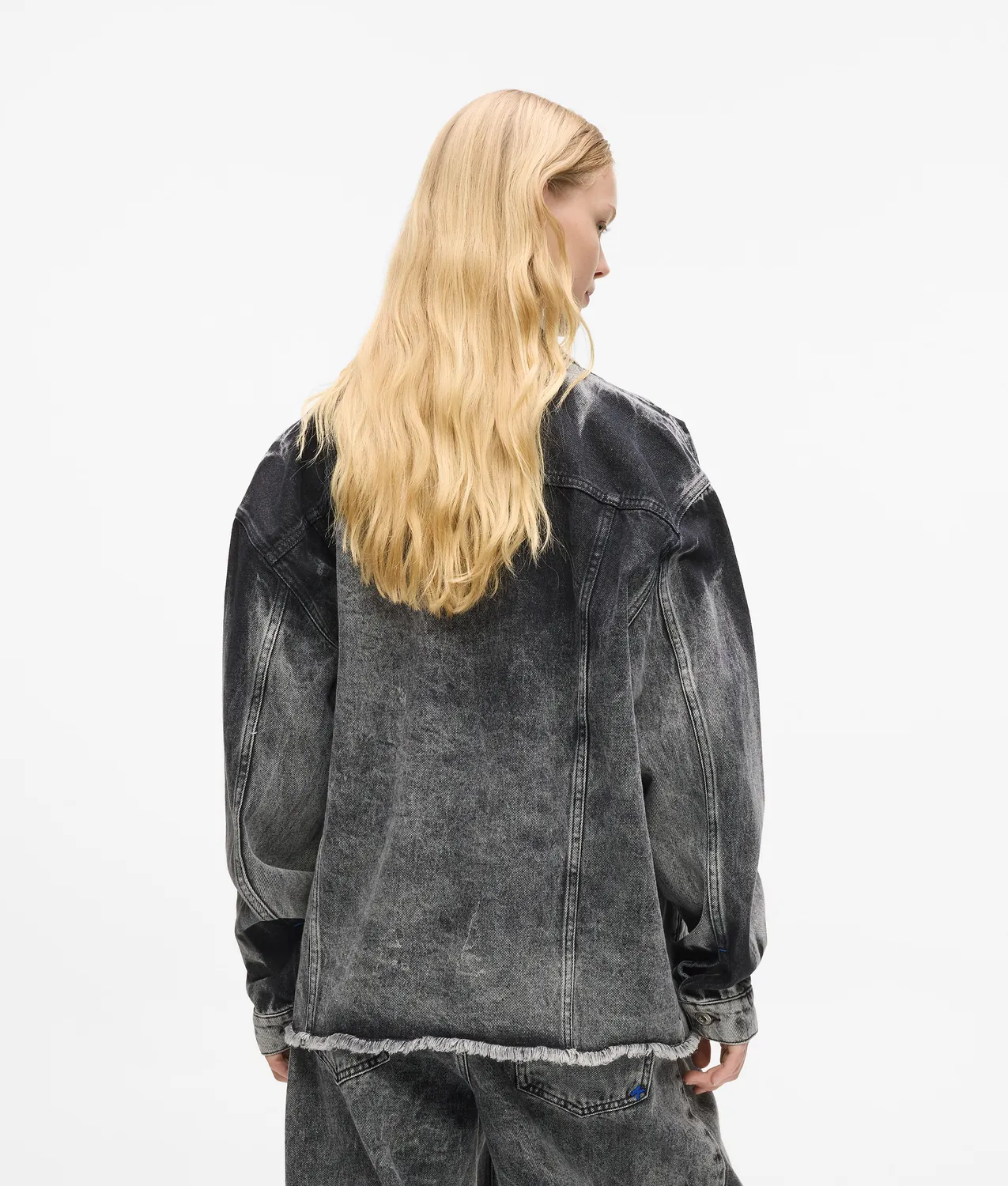 Karl Lagerfeld KL Jeans Jeansjacke Bleached Raw-Hem