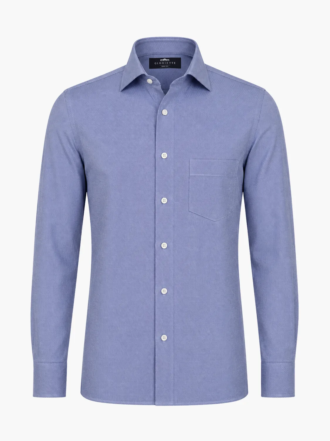 Gloriette Fein Oxford Hemd Hellblau bügelfrei Fashion Fit