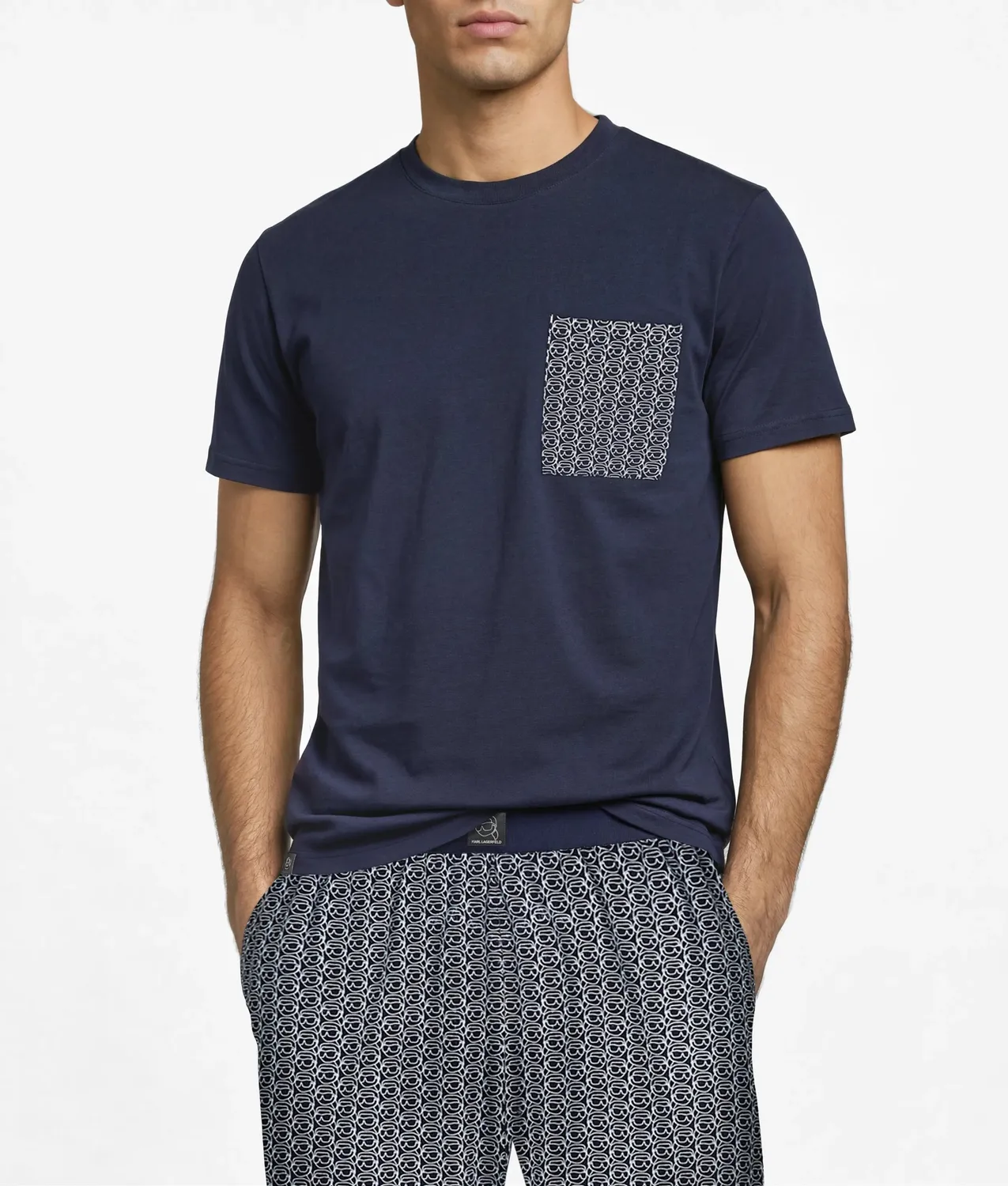 Karl Lagerfeld Ikon Pyjama-Set lang Bio-Baumwolle
